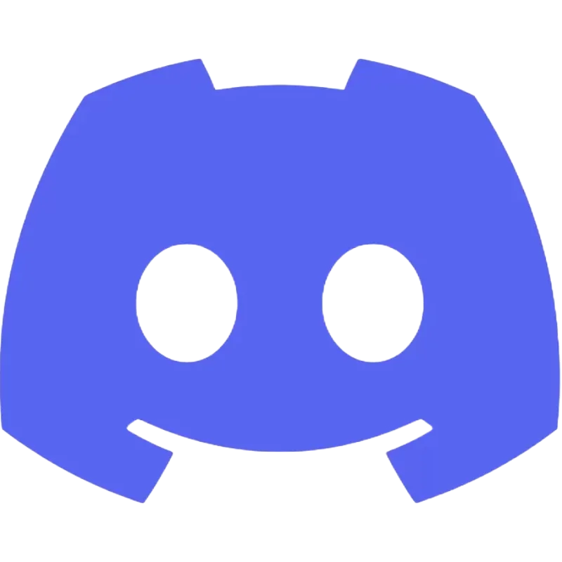 Biểu tượng logo Discord màu tím trên nền trong suốt.