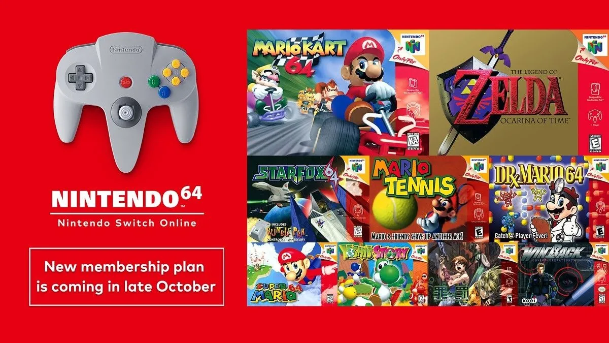 Biểu tượng Nintendo 64 và các tựa game N64 kinh điển, chuẩn bị được nâng cấp trên Switch 2