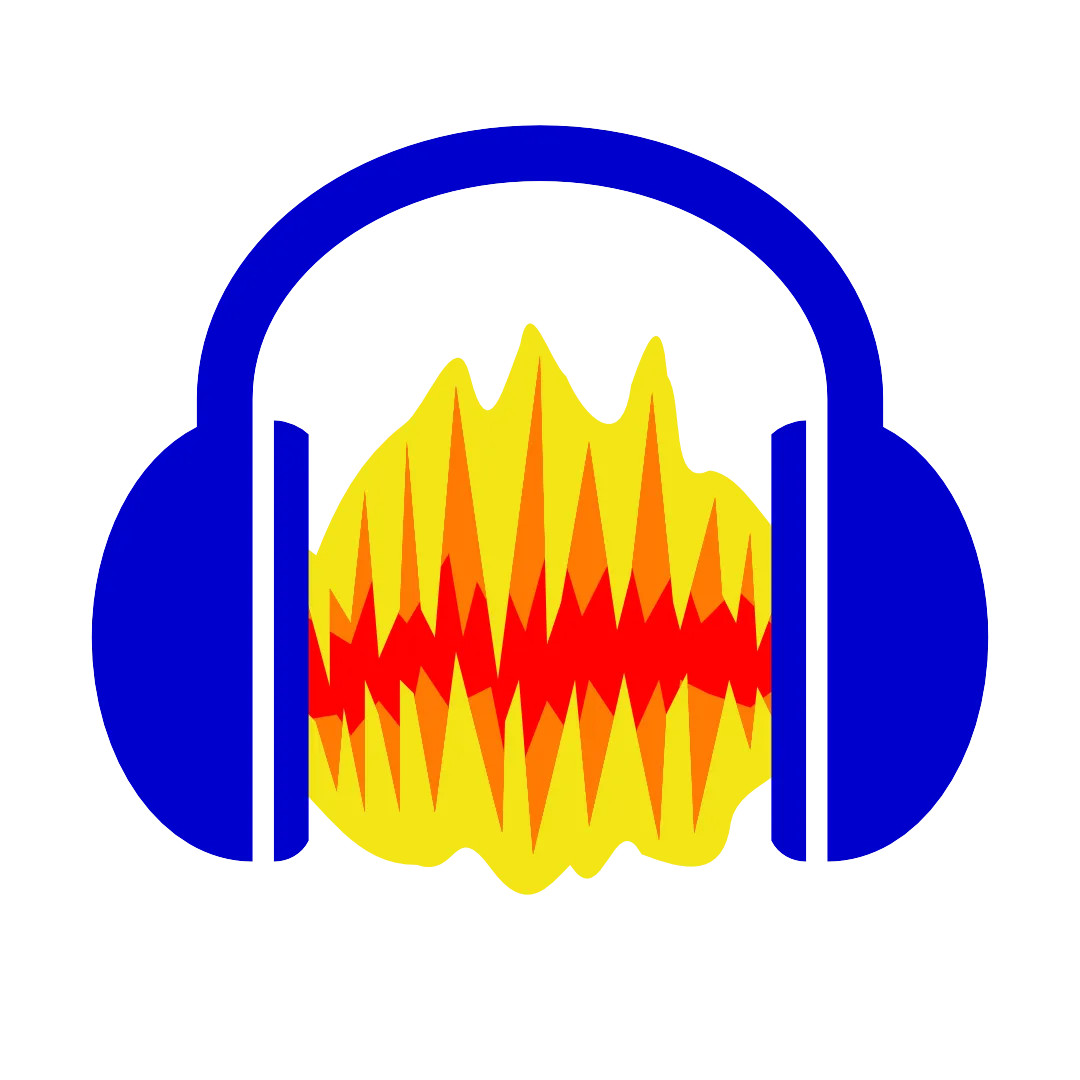 Biểu tượng phần mềm Audacity màu xanh dương, thể hiện công cụ chỉnh sửa âm thanh mã nguồn mở