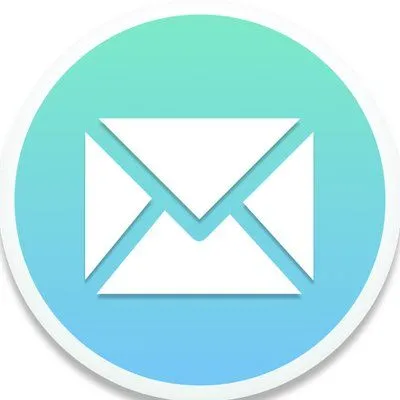 Biểu tượng ứng dụng Mailspring trên nền tối.