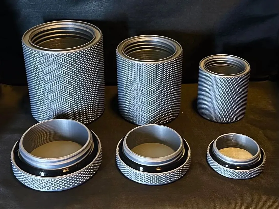 Bộ hộp đựng có ren chắc chắn in 3D bằng PETG kháng hóa chất và chống thấm nước hiệu quả