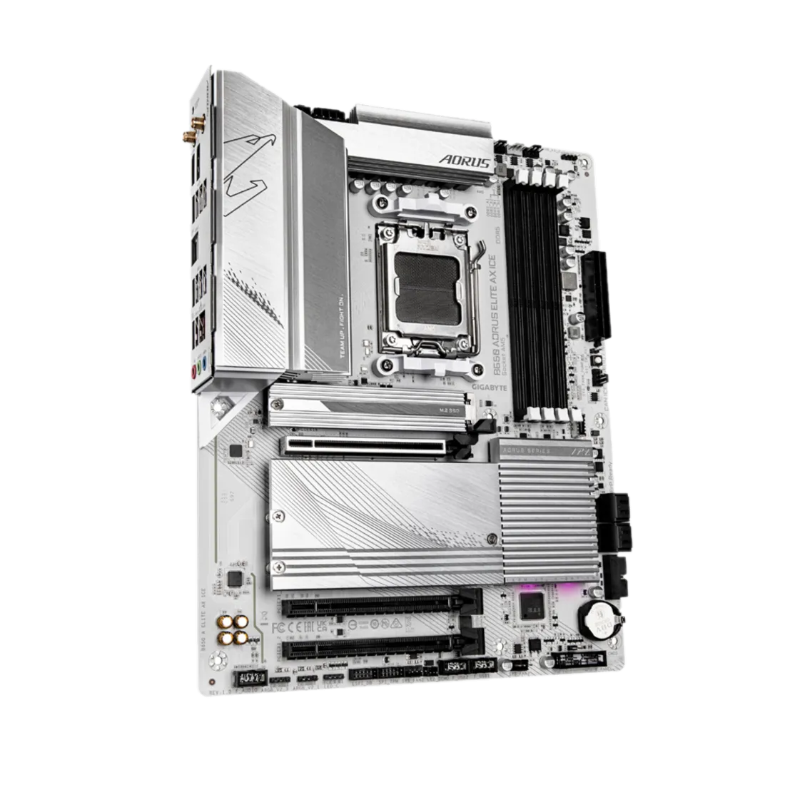 Bo mạch chủ Gigabyte B650 Aorus Elite AX ICE màu trắng tinh tế, lựa chọn lý tưởng cho các bản dựng PC thẩm mỹ cao