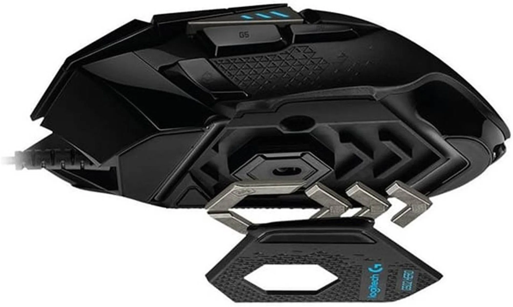 Bộ tạ điều chỉnh trọng lượng của chuột Logitech G502, cho phép tùy biến cảm giác cầm nắm