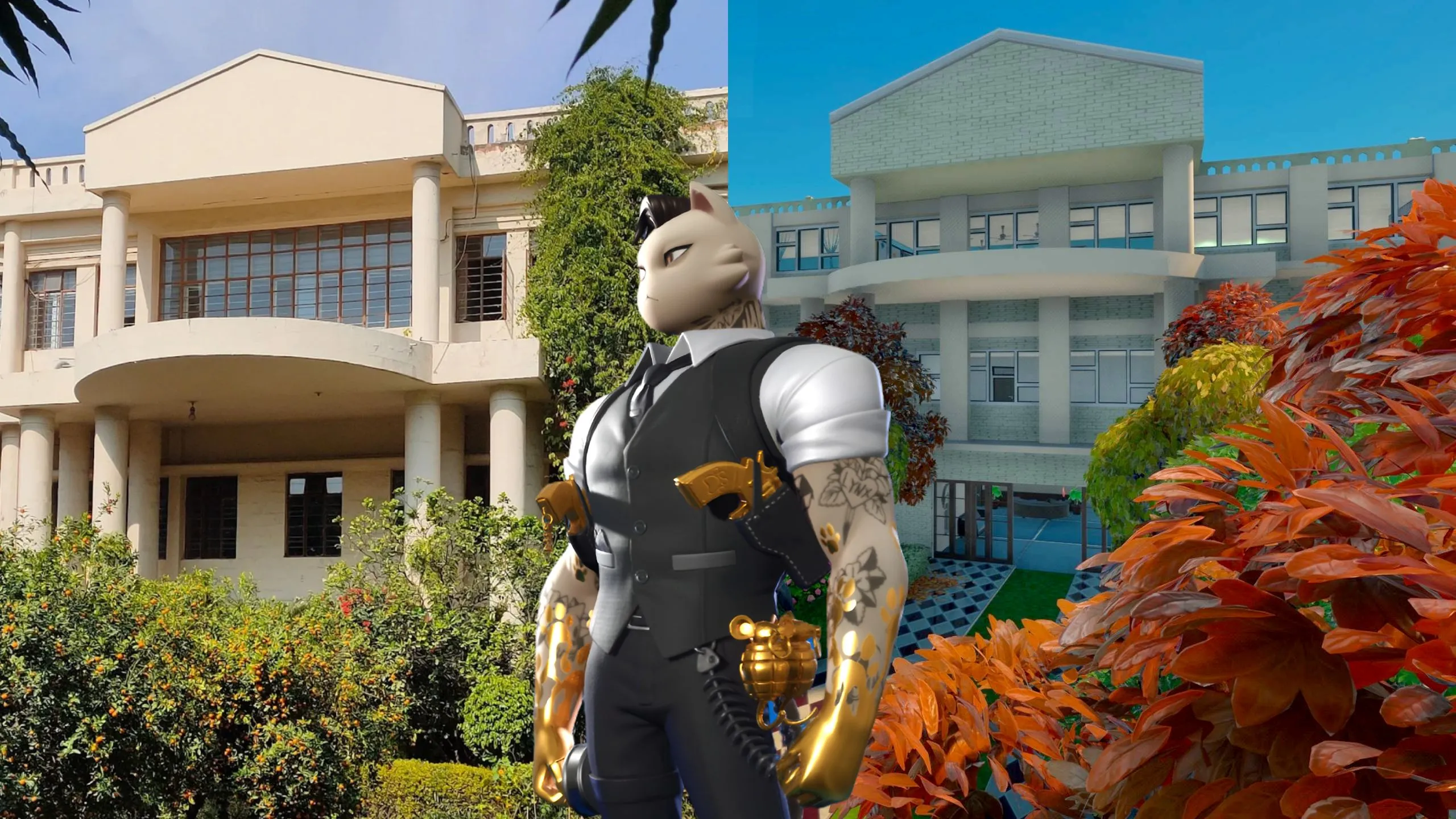 Bối cảnh trường học được tái tạo trong Fortnite, một ví dụ về sự sáng tạo nhưng cũng phản ánh sự phức tạp của game hiện đại và &quot;meta&quot;
