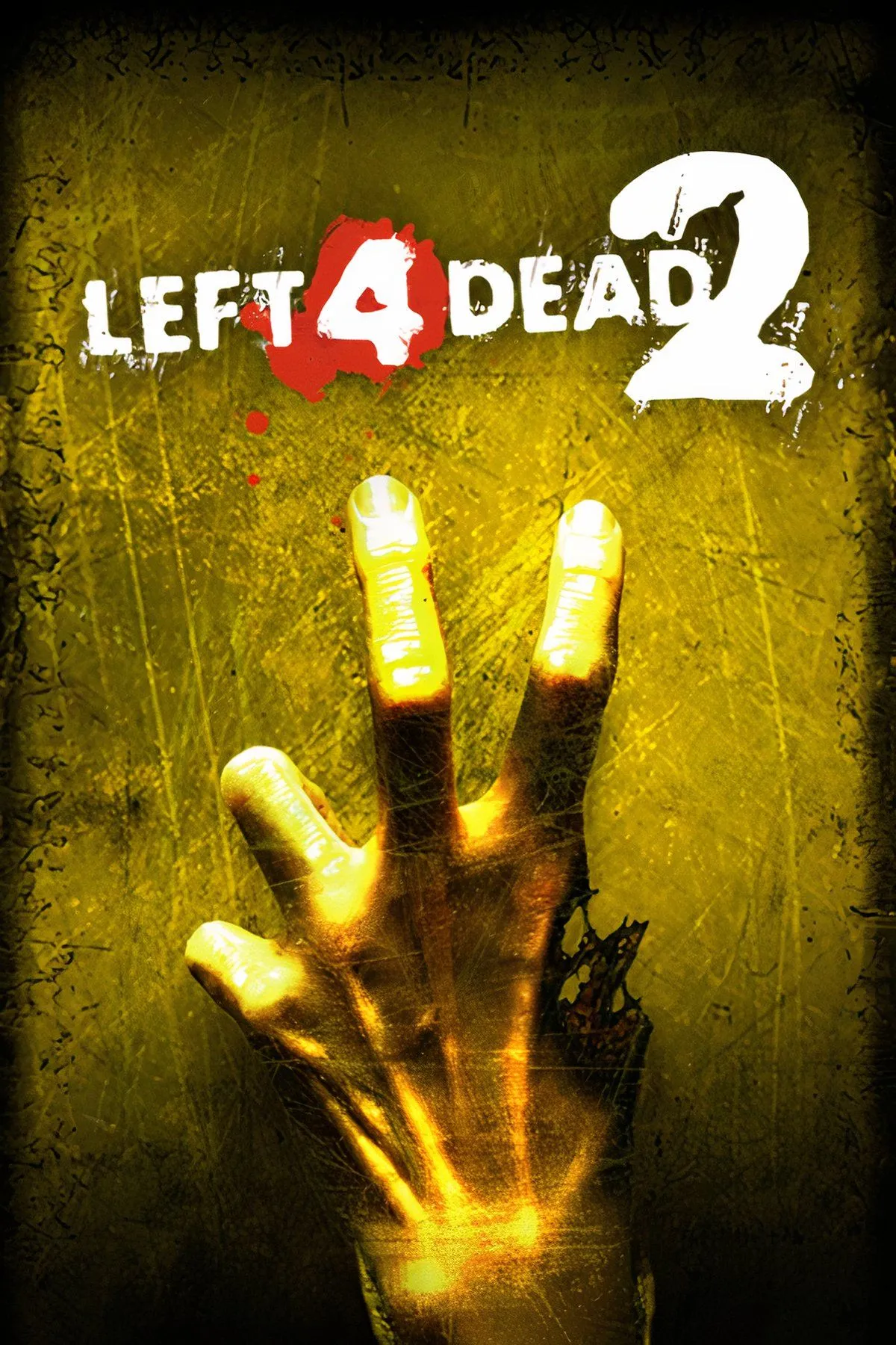 Bốn nhân vật người sống sót đang chiến đấu chống lại một đám zombie khổng lồ trong Left 4 Dead 2, khung cảnh hoang tàn và u ám.