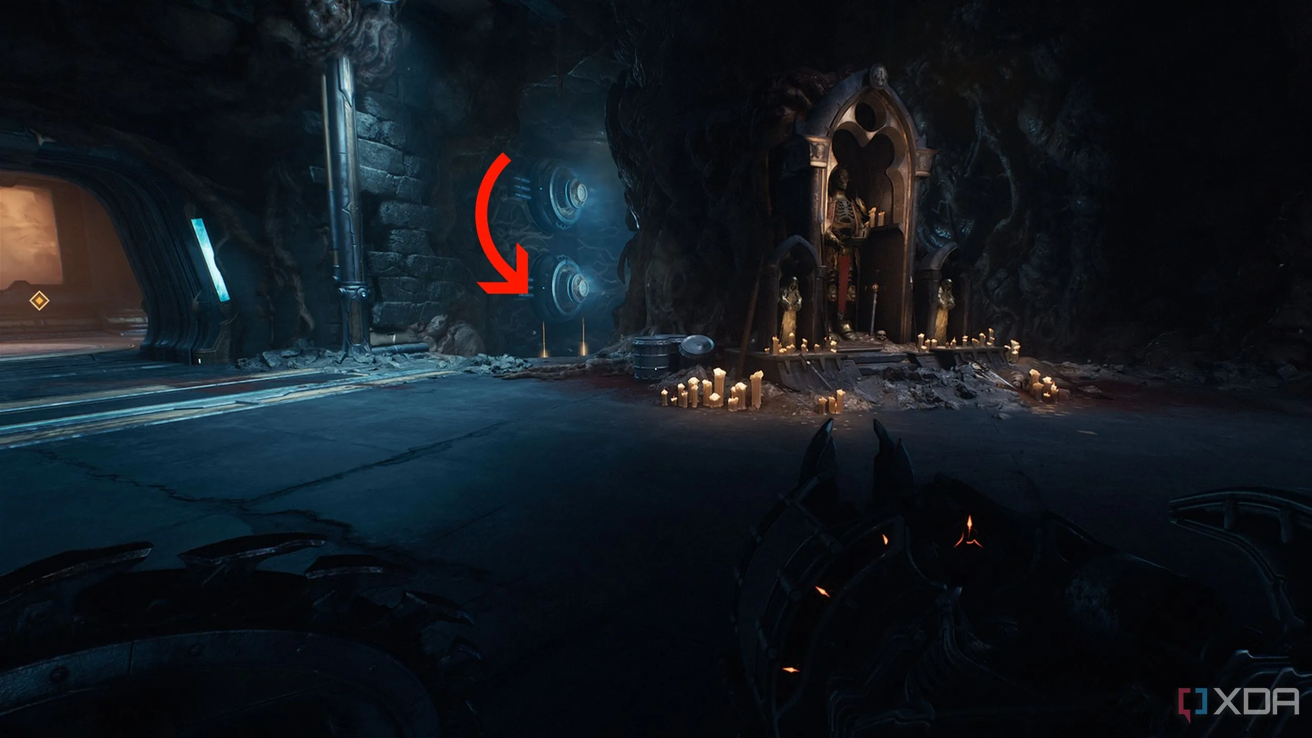 Các thỏi vàng ẩn sau Đền Thờ Sentinel trong Doom The Dark Ages