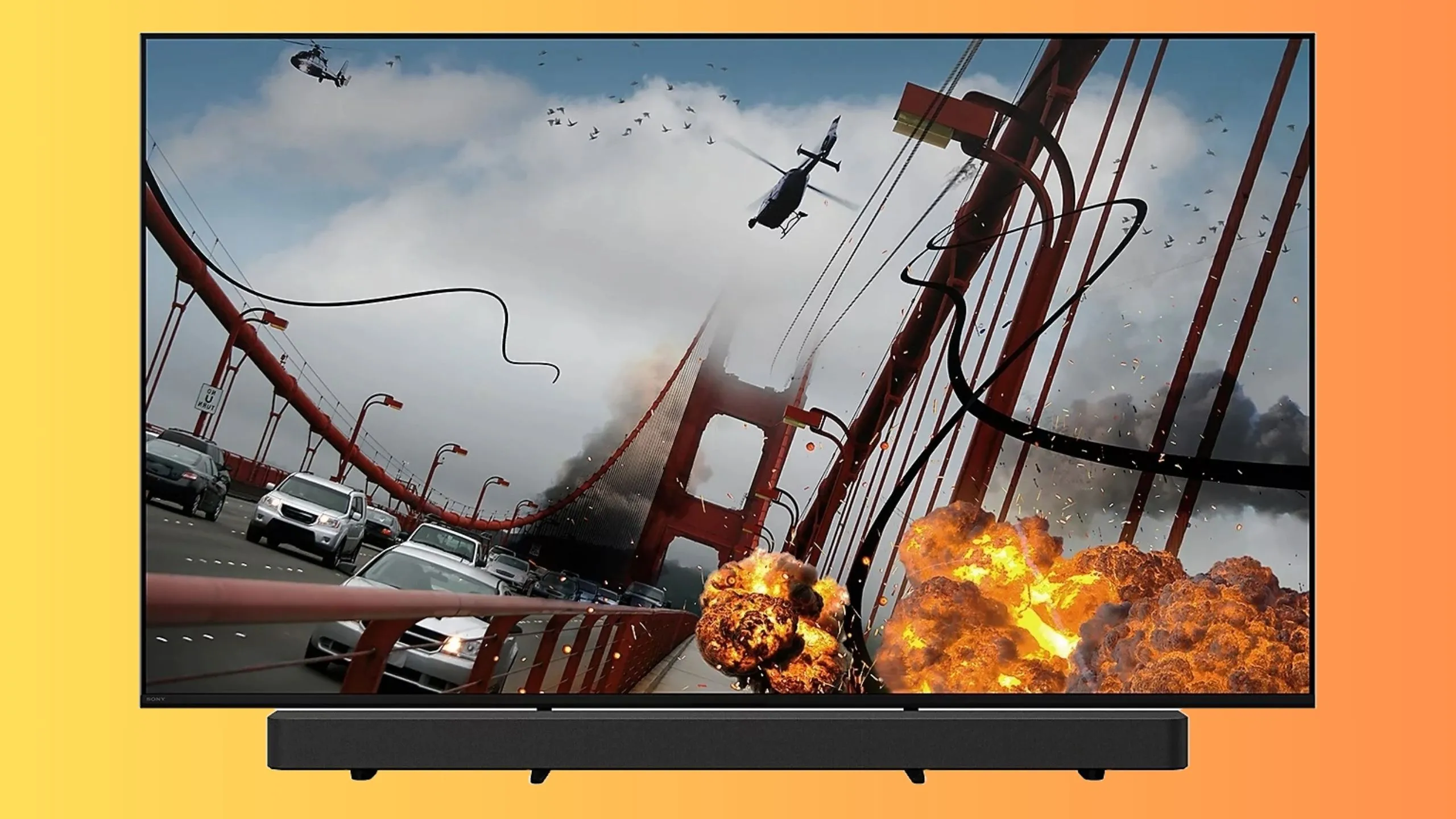 Cận cảnh màn hình TV Sony Bravia 7 QLED thể hiện chi tiết và độ nét cao