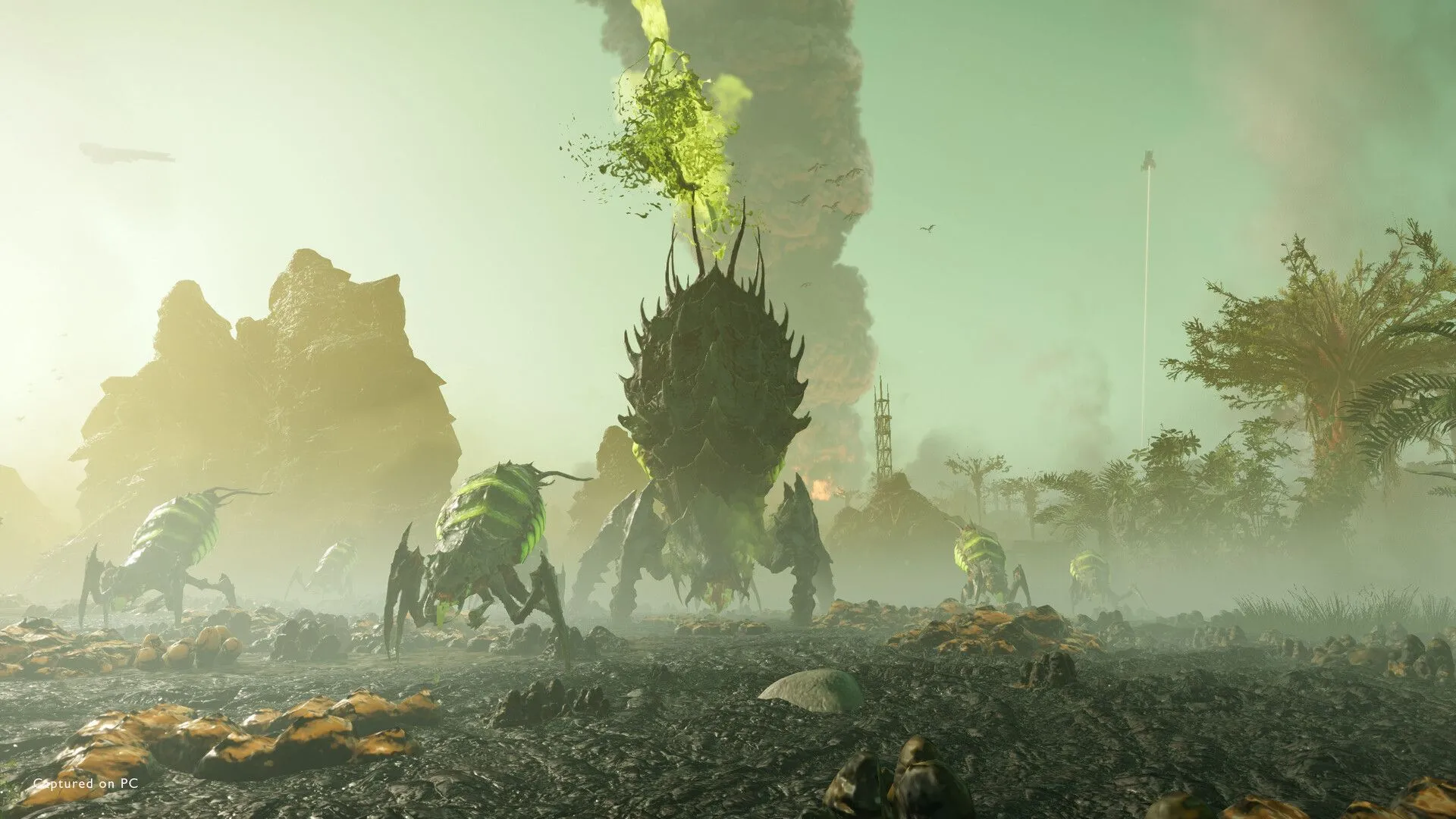 Cận cảnh quái vật bọ ngoài hành tinh trong Helldivers 2 đầy kịch tính