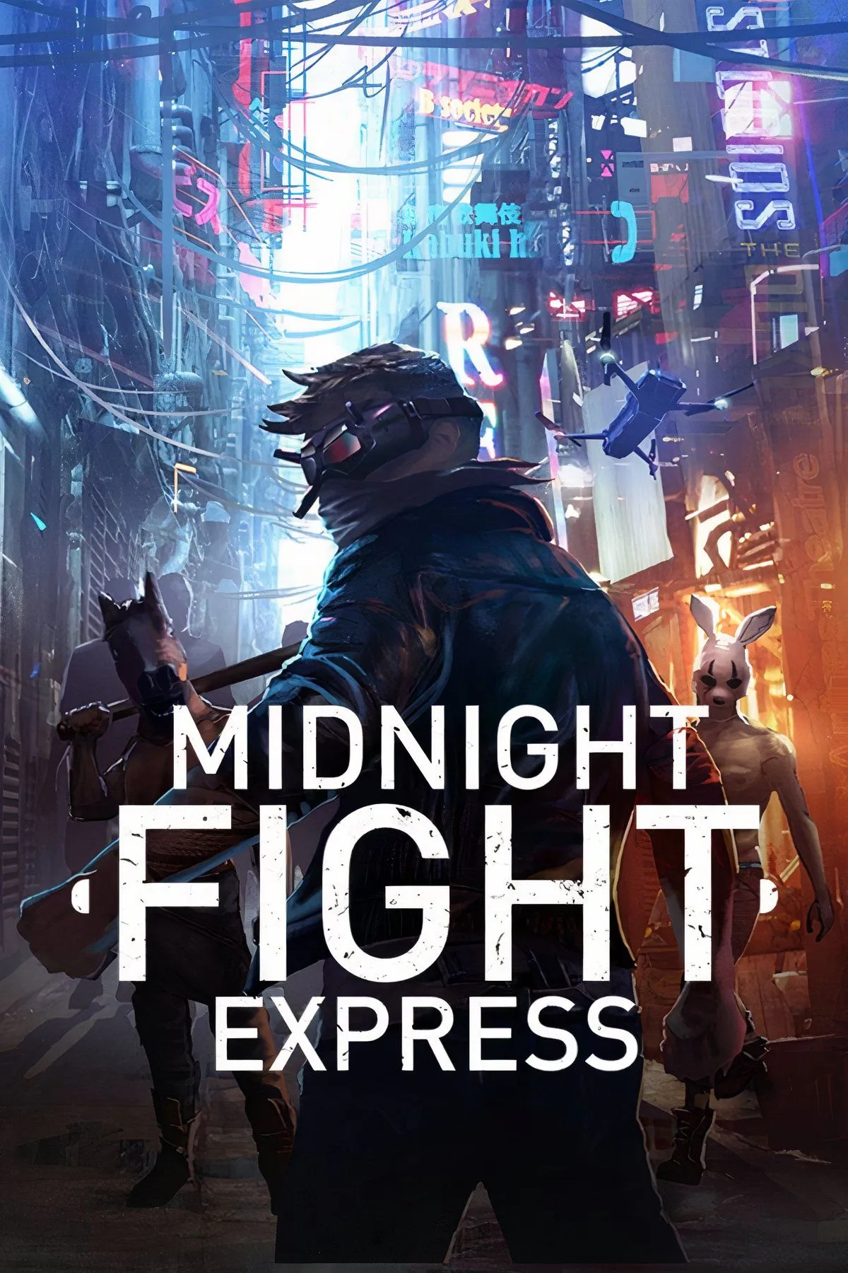 Cảnh chiến đấu dữ dội và đầy phong cách trong game hành động Midnight Fight Express.