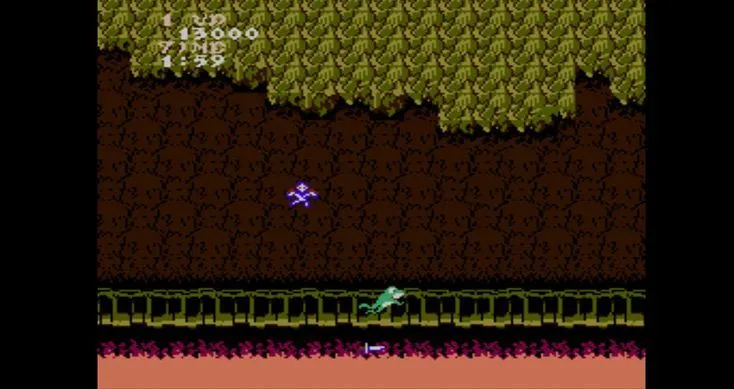 Cảnh chiến đấu kinh điển trong Ghosts 'n Goblins với Hiệp sĩ Arthur