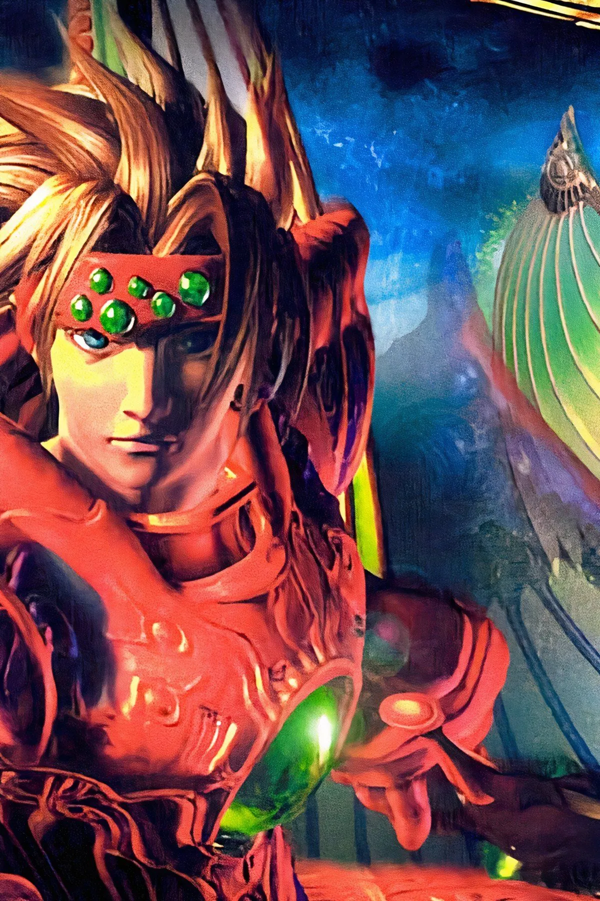 Cảnh chiến đấu trong game The Legend of Dragoon với nhân vật Dart sử dụng sức mạnh rồng
