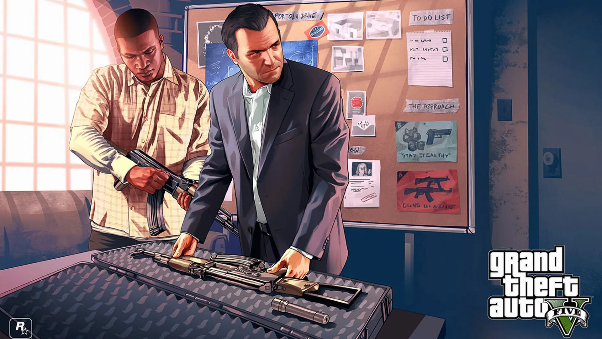 Cảnh hành động trong Grand Theft Auto V, minh họa gameplay nhập vai trực tuyến