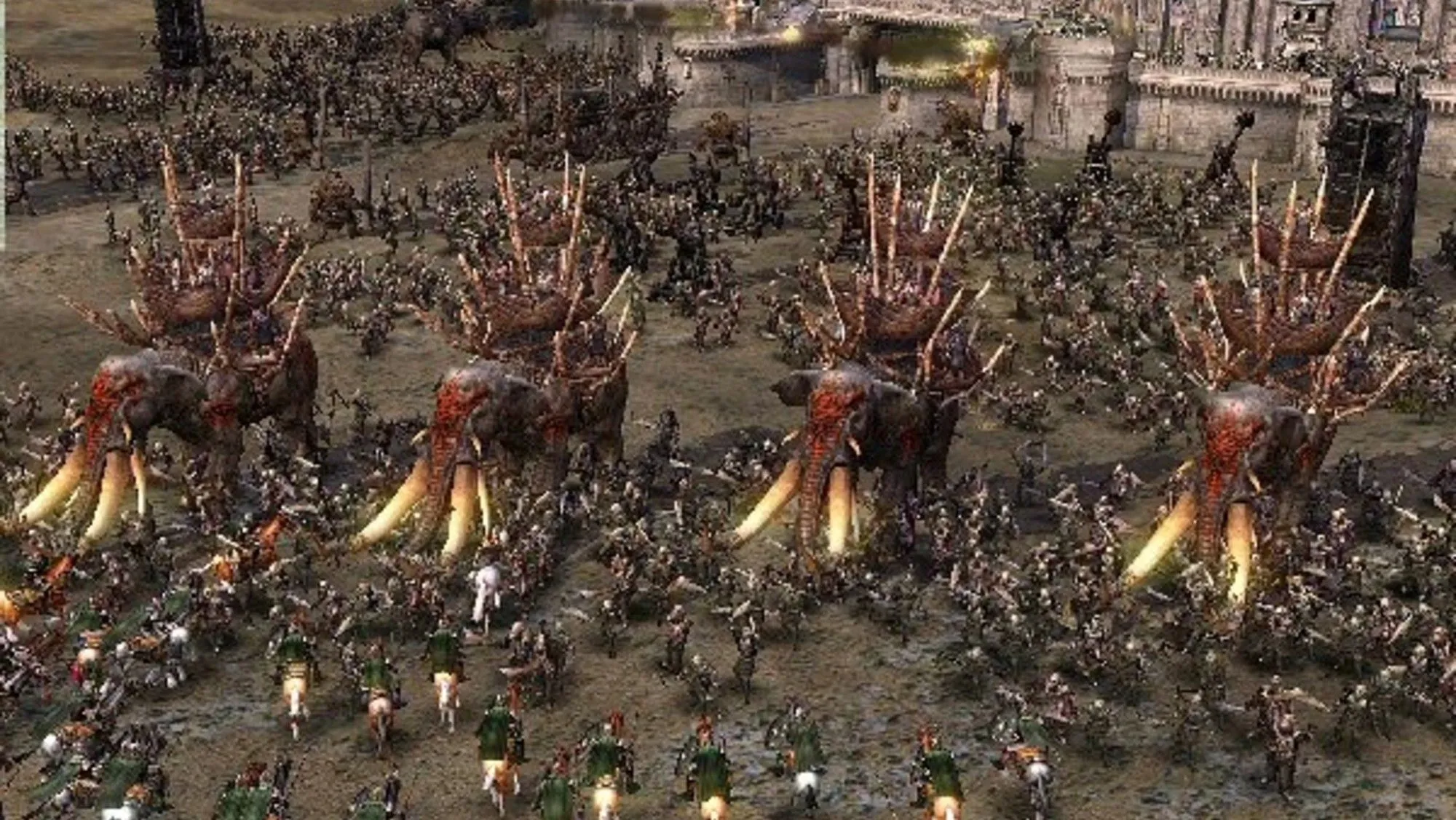 Cảnh Minas Tirith hùng vĩ trong game The Lord of the Rings: Battle for Middle Earth