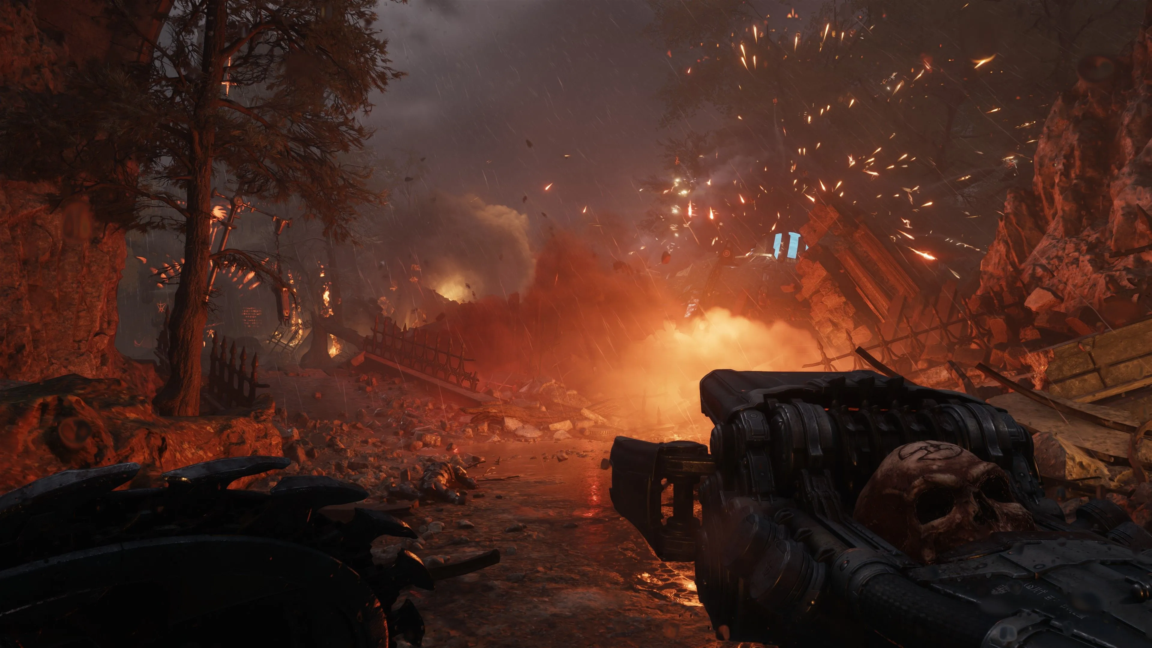 Cảnh quay gameplay từ Doom: The Dark Ages, thể hiện môi trường gothic và thiết kế quỷ dữ ấn tượng.