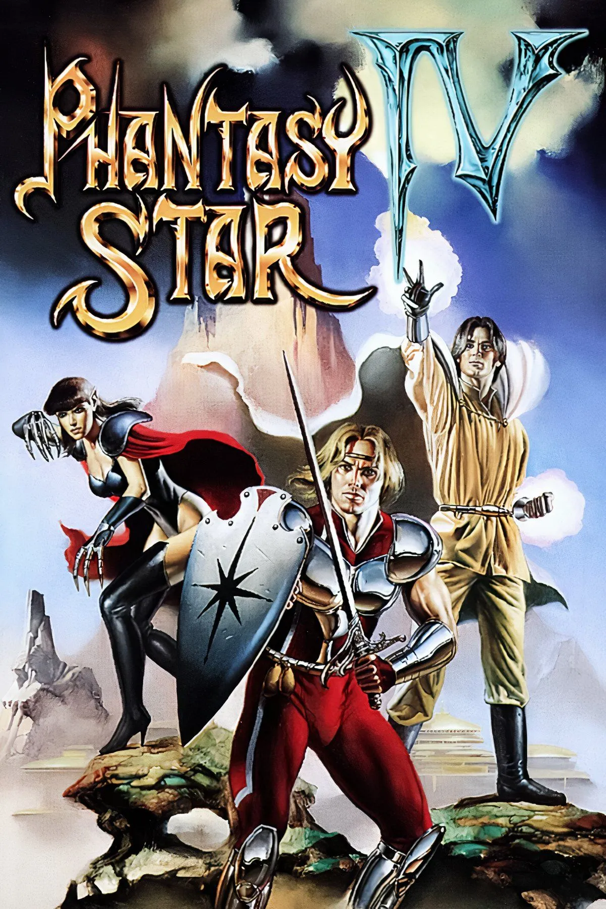 Cảnh trong game Phantasy Star IV trên Sega Genesis với đồ họa pixel cổ điển và nhân vật khám phá thế giới