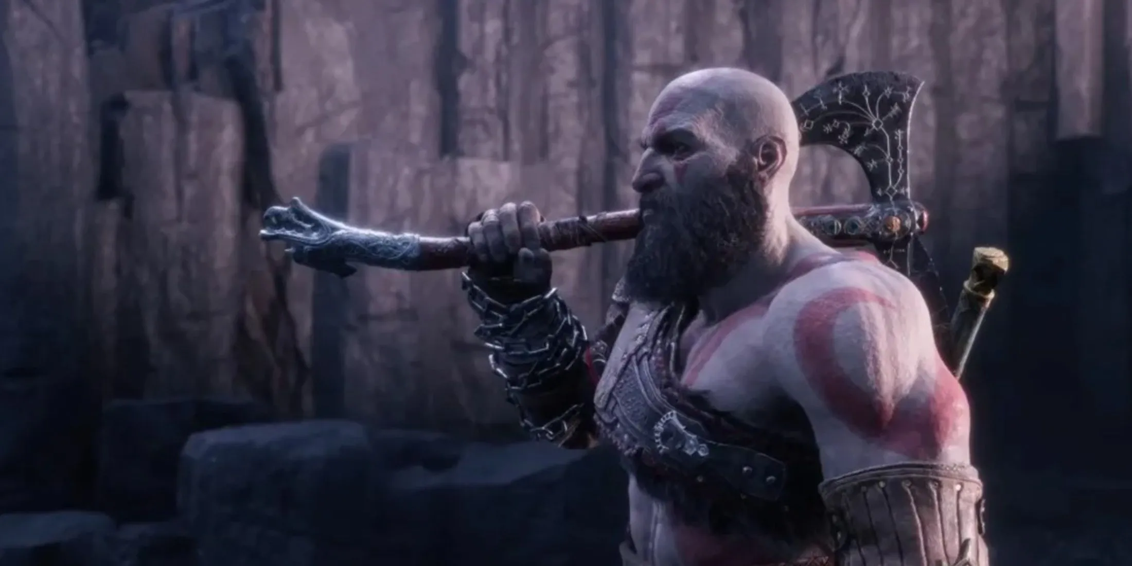 Chân dung Kratos từ God of War Ragnarok