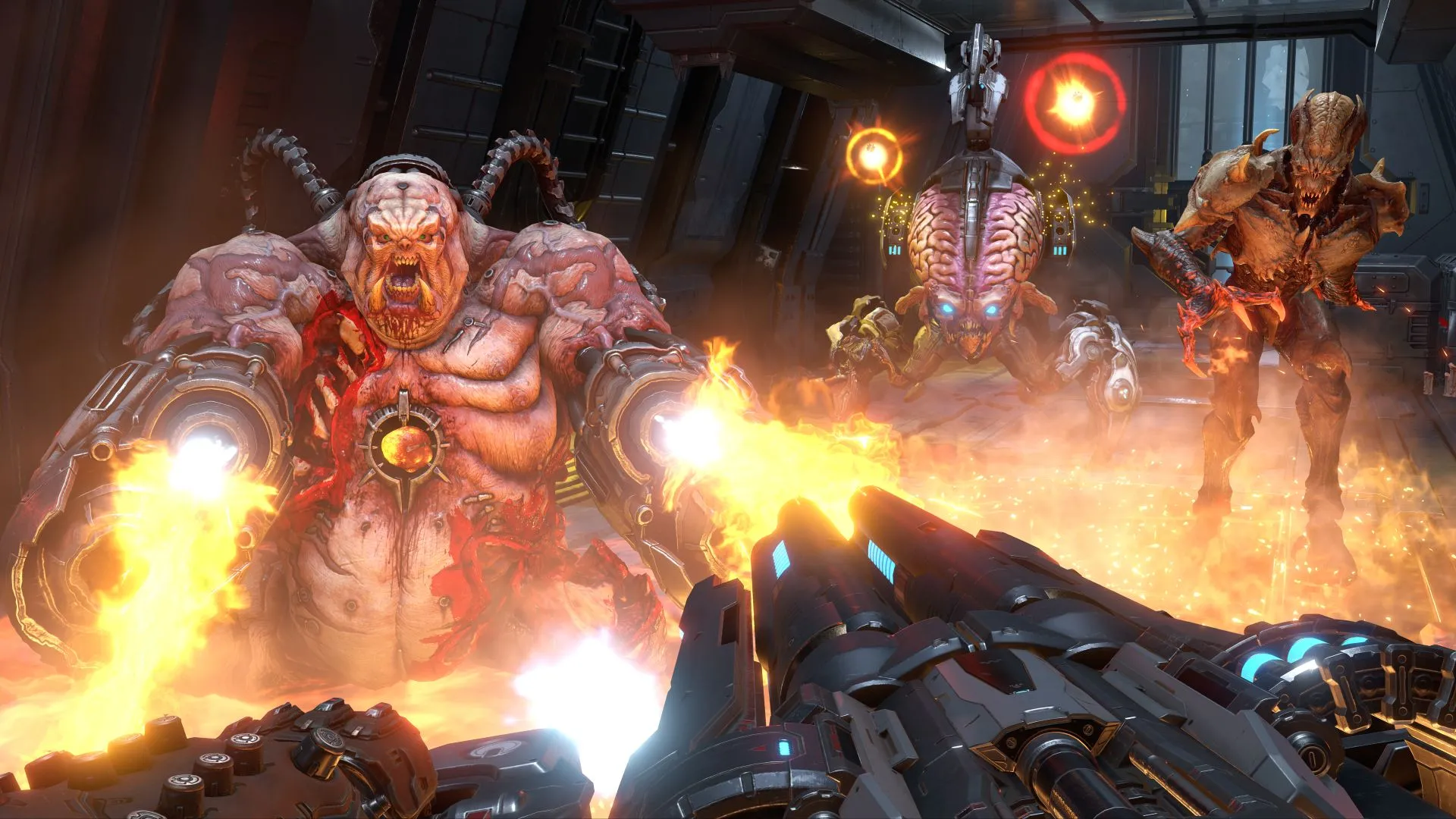 Chế độ Battlemode của Doom Eternal: Ba quỷ lớn đối đầu với Doom Slayer trong trận chiến nảy lửa