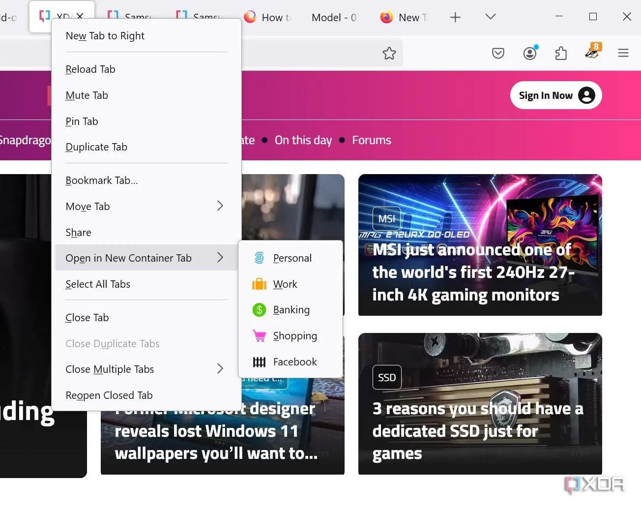 Chức năng Firefox Containers giúp tạo các môi trường duyệt web riêng biệt cho từng hoạt động