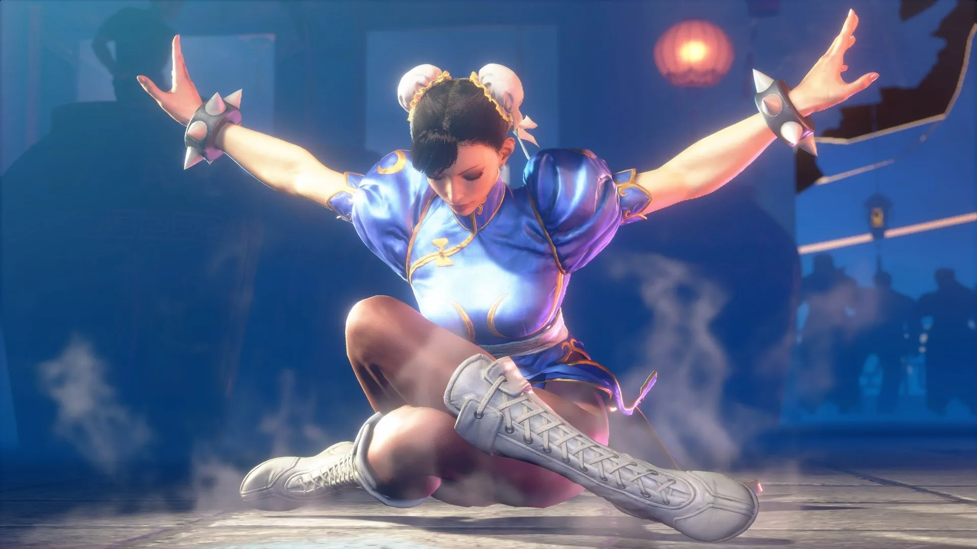 Chun-Li thực hiện chiêu thức đá xoay trong Street Fighter 6