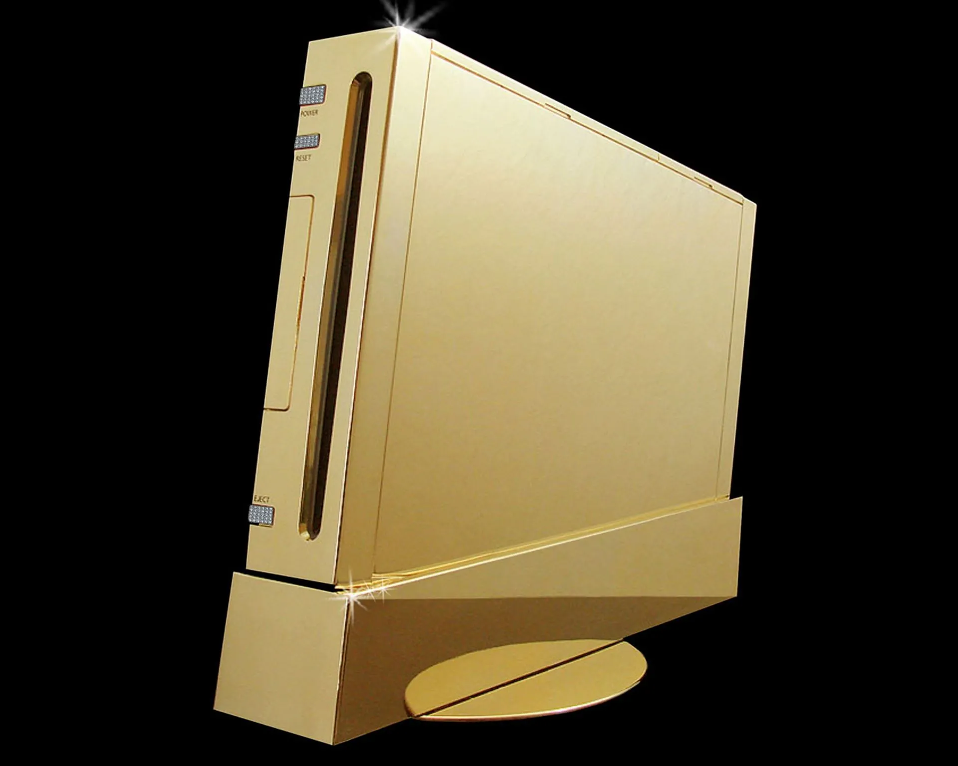 Console Nintendo Wii Supreme mạ vàng và đính kim cương xa xỉ
