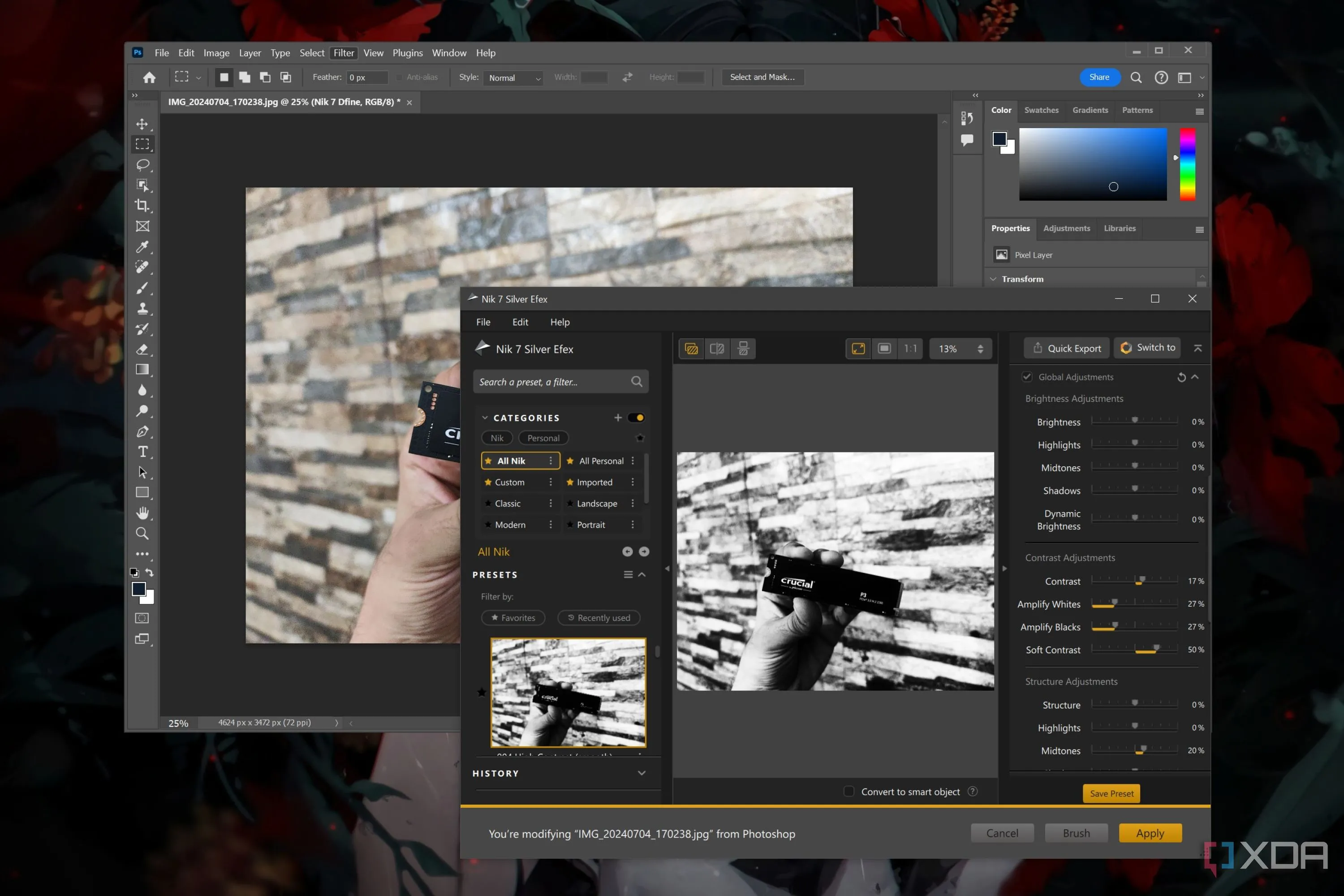 Cửa sổ chọn màu của Photoshop hoạt động dưới dạng modal, làm gián đoạn quy trình thiết kế và chọn màu hiệu quả.