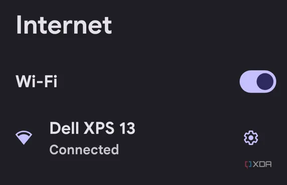 Điện thoại Google Pixel đã kết nối thành công với hotspot Wi-Fi từ Windows