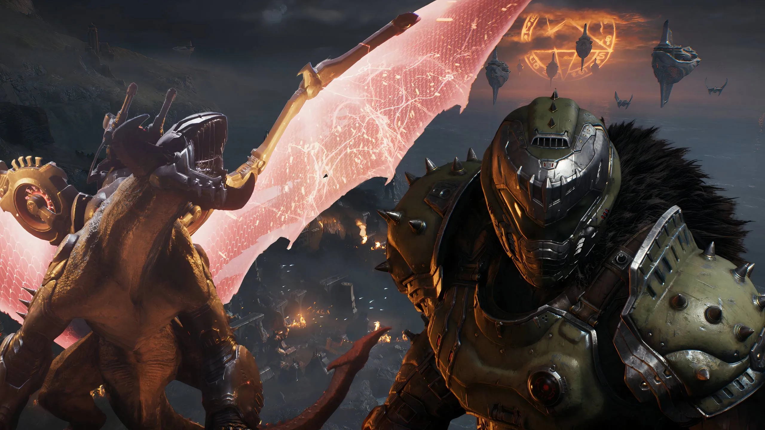 Doom Slayer cưỡi rồng trong Doom The Dark Ages, một yếu tố mới mẻ của game