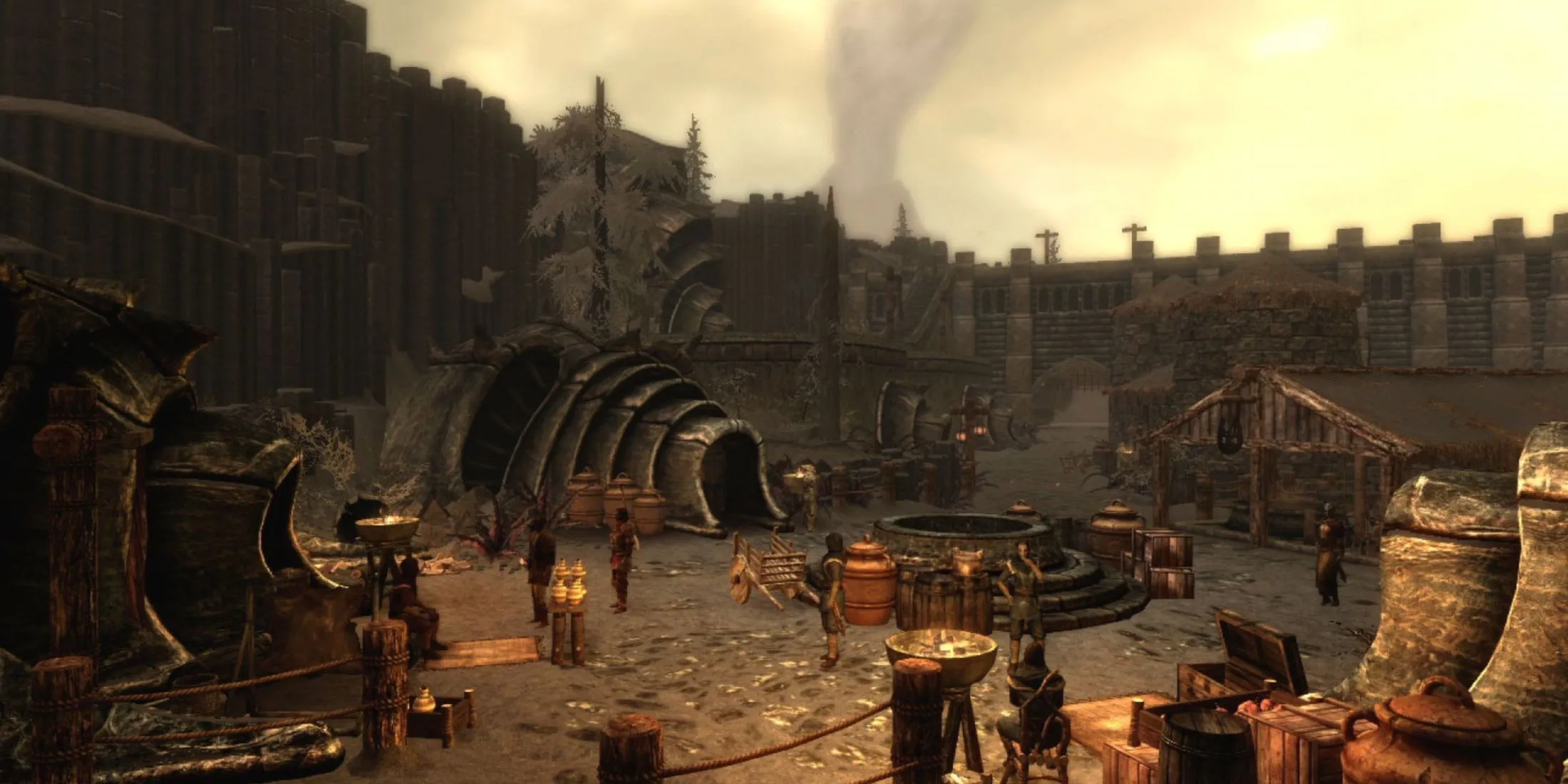 Dragonborn trong bộ giáp huyền thoại đối đầu với rồng trong The Elder Scrolls V: Skyrim