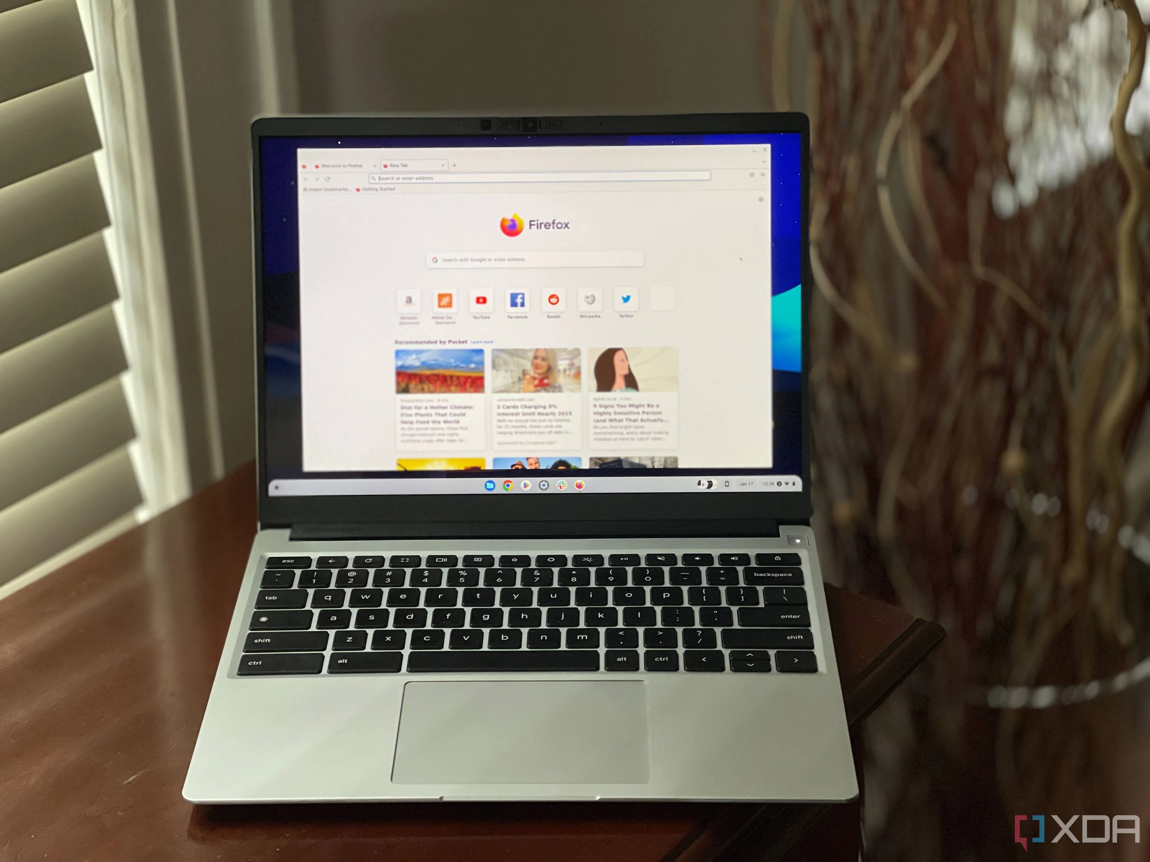 Firefox đang chạy trên laptop Chromebook của Framework