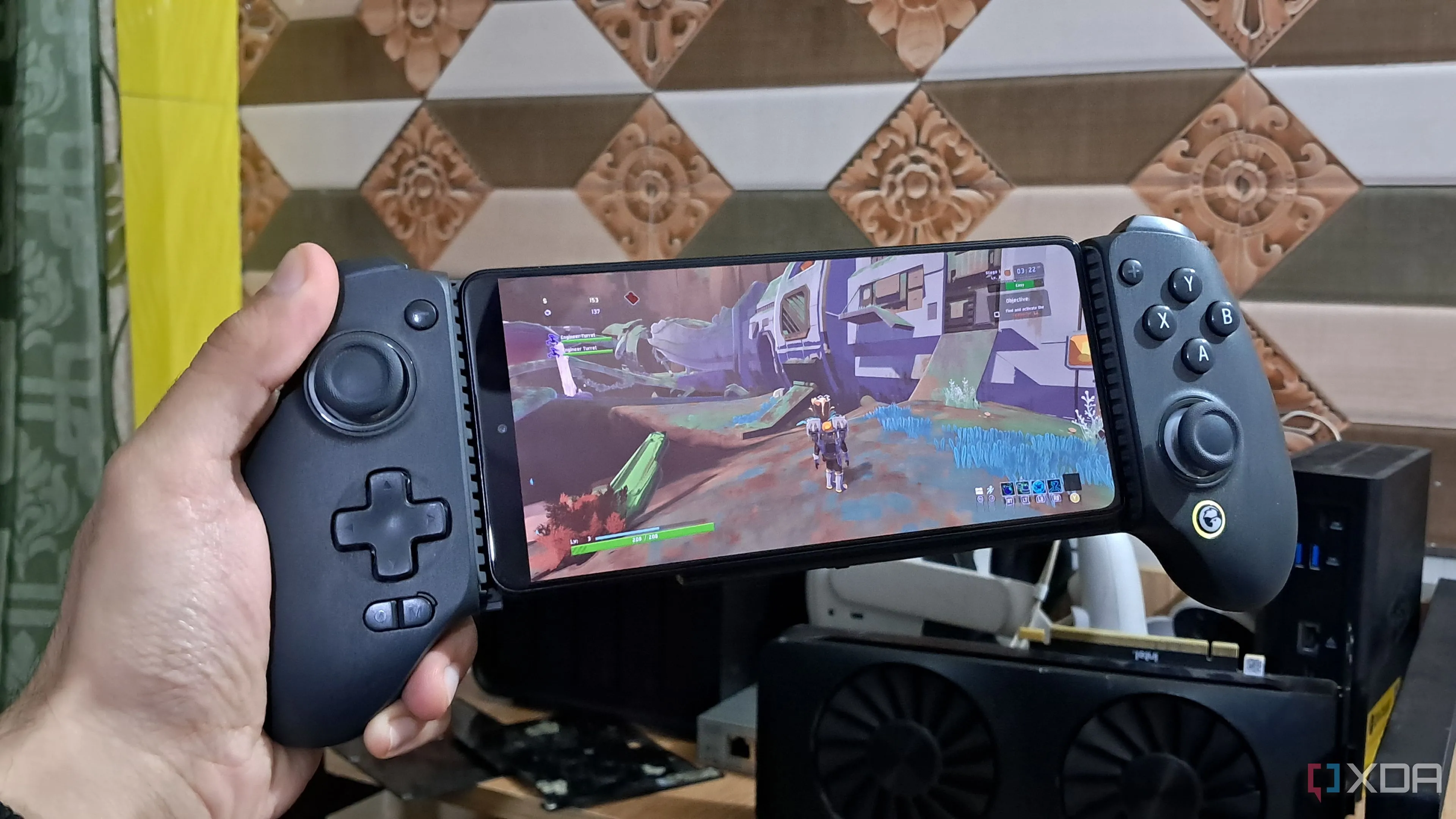 Game Risk of Rain 2 được stream từ PC lên điện thoại Android qua Apollo và Artemis