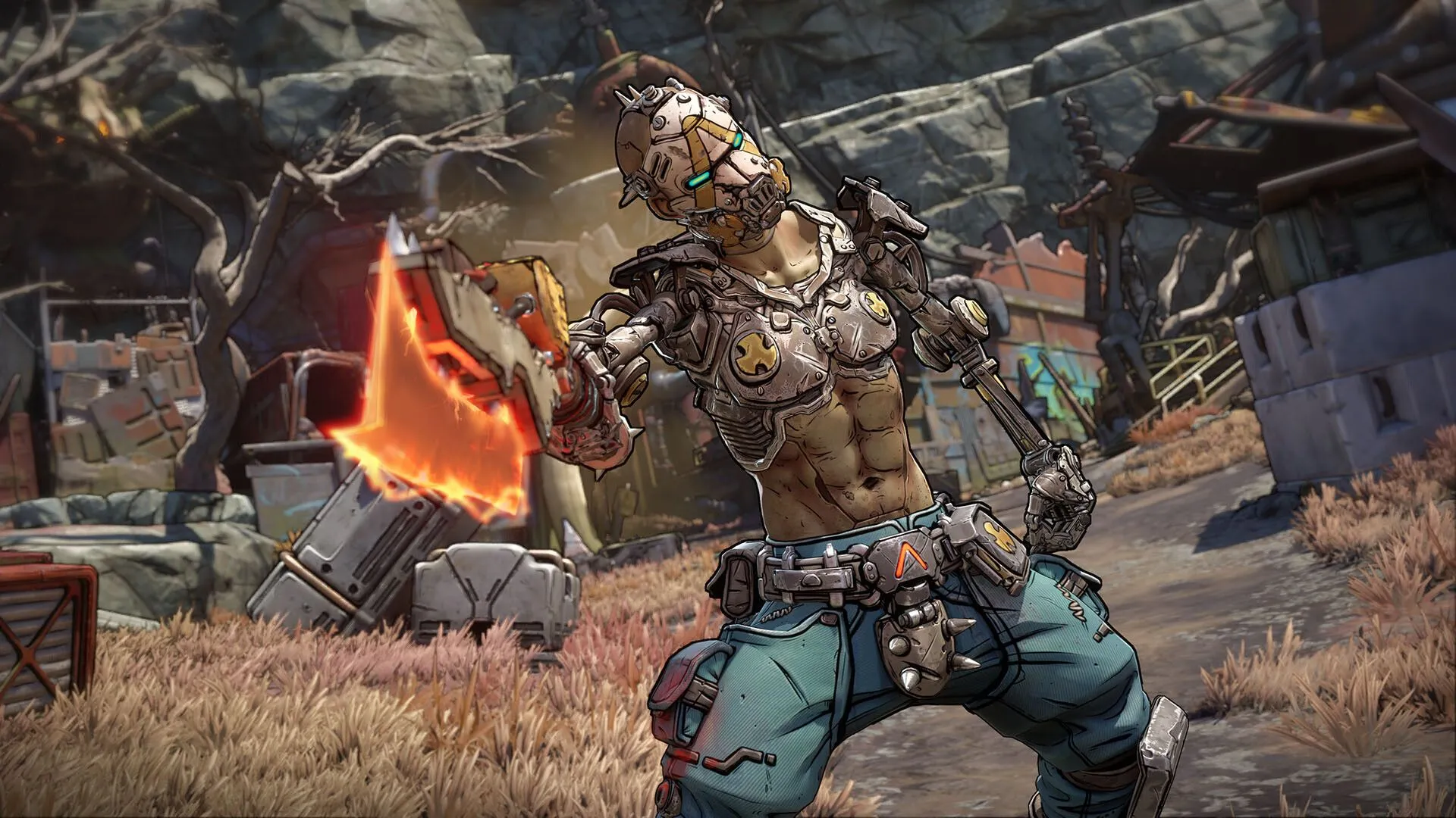 Gameplay Borderlands 4 với cảnh chiến đấu hỗn loạn và vũ khí đa dạng