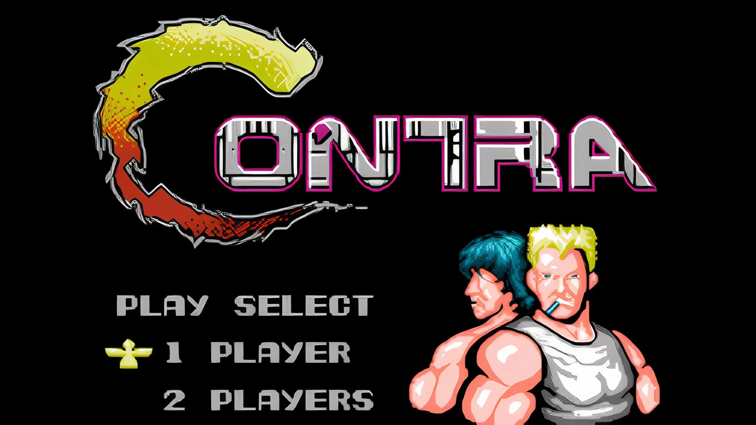 Gameplay kinh điển của Contra với hai nhân vật đang bắn phá kẻ thù