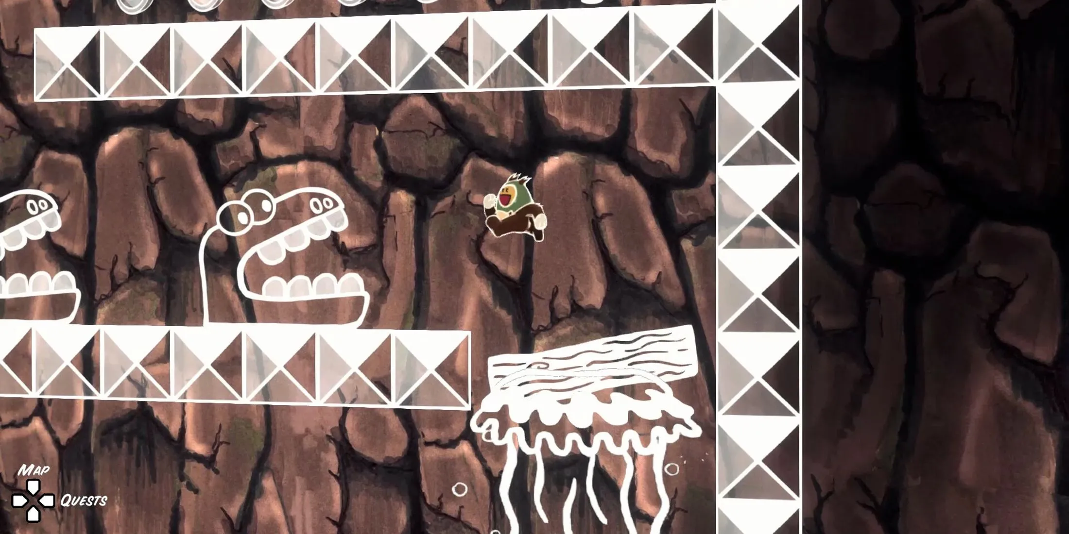 Gameplay platforming trong Ruffy and the Riverside với các màn vượt chướng ngại vật