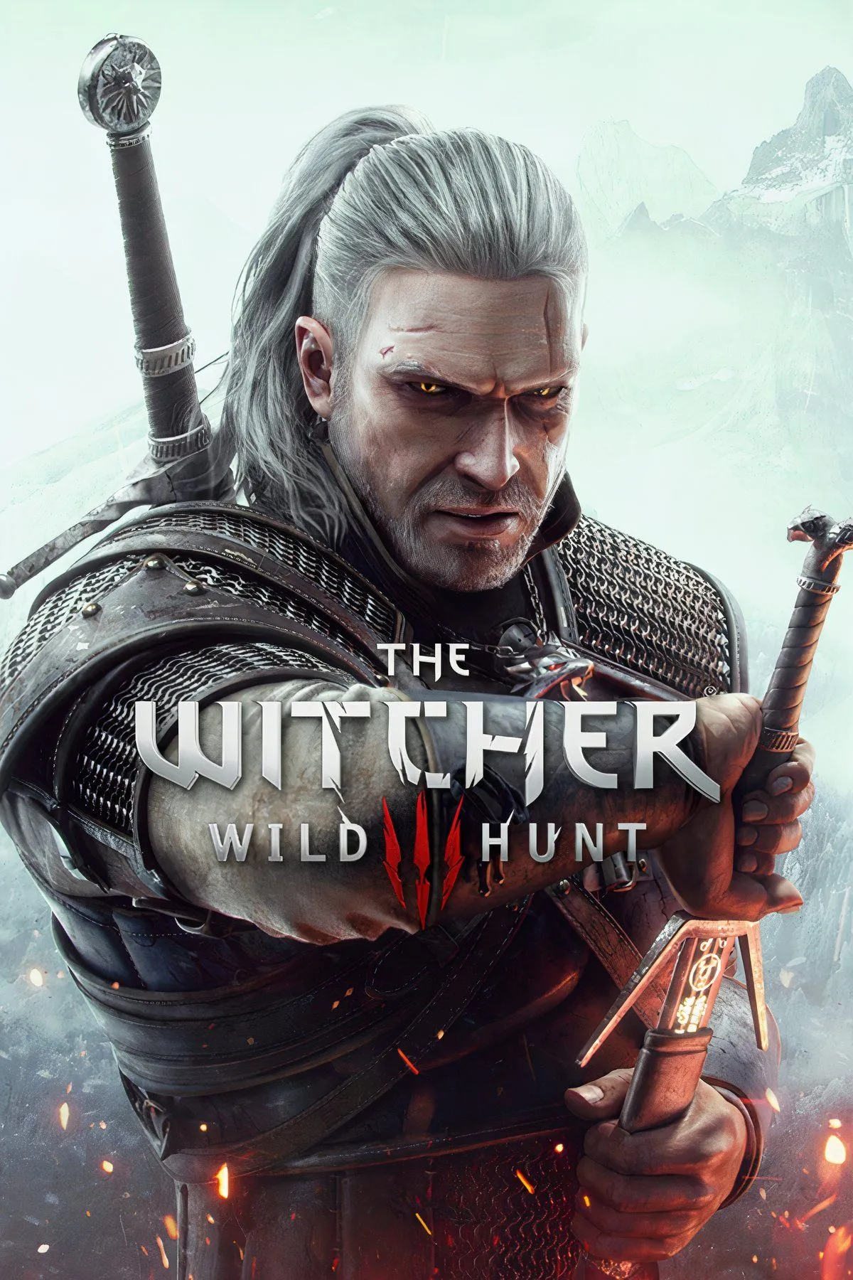 Geralt of Rivia cưỡi Roach trong The Witcher 3: Wild Hunt, vượt qua một vùng nông thôn rộng lớn dưới bầu trời u ám, thể hiện quy mô của thế giới mở.