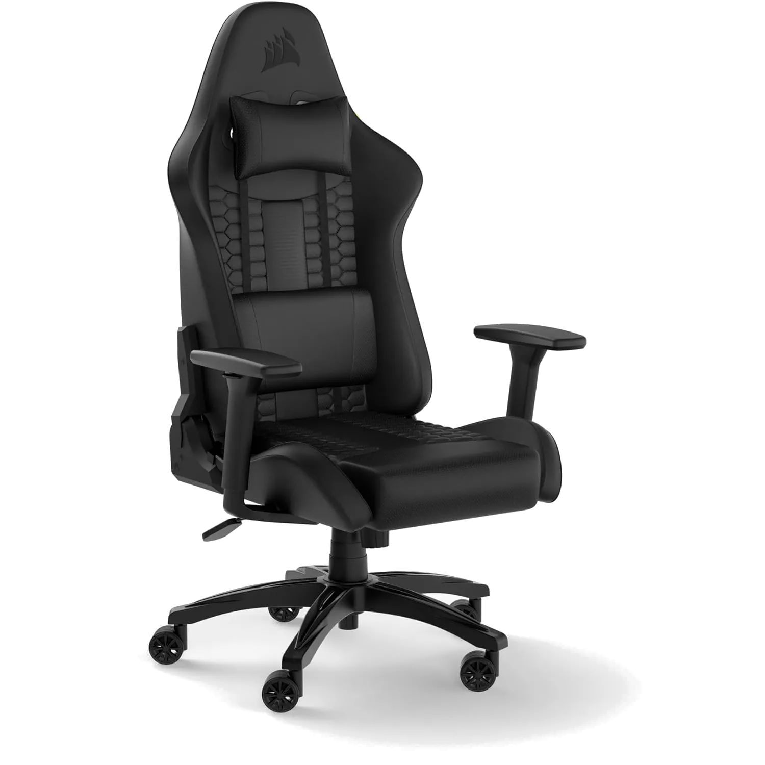 Ghế gaming Corsair TC100 Relaxed với thiết kế công thái học hiện đại, bọc da tổng hợp màu đen