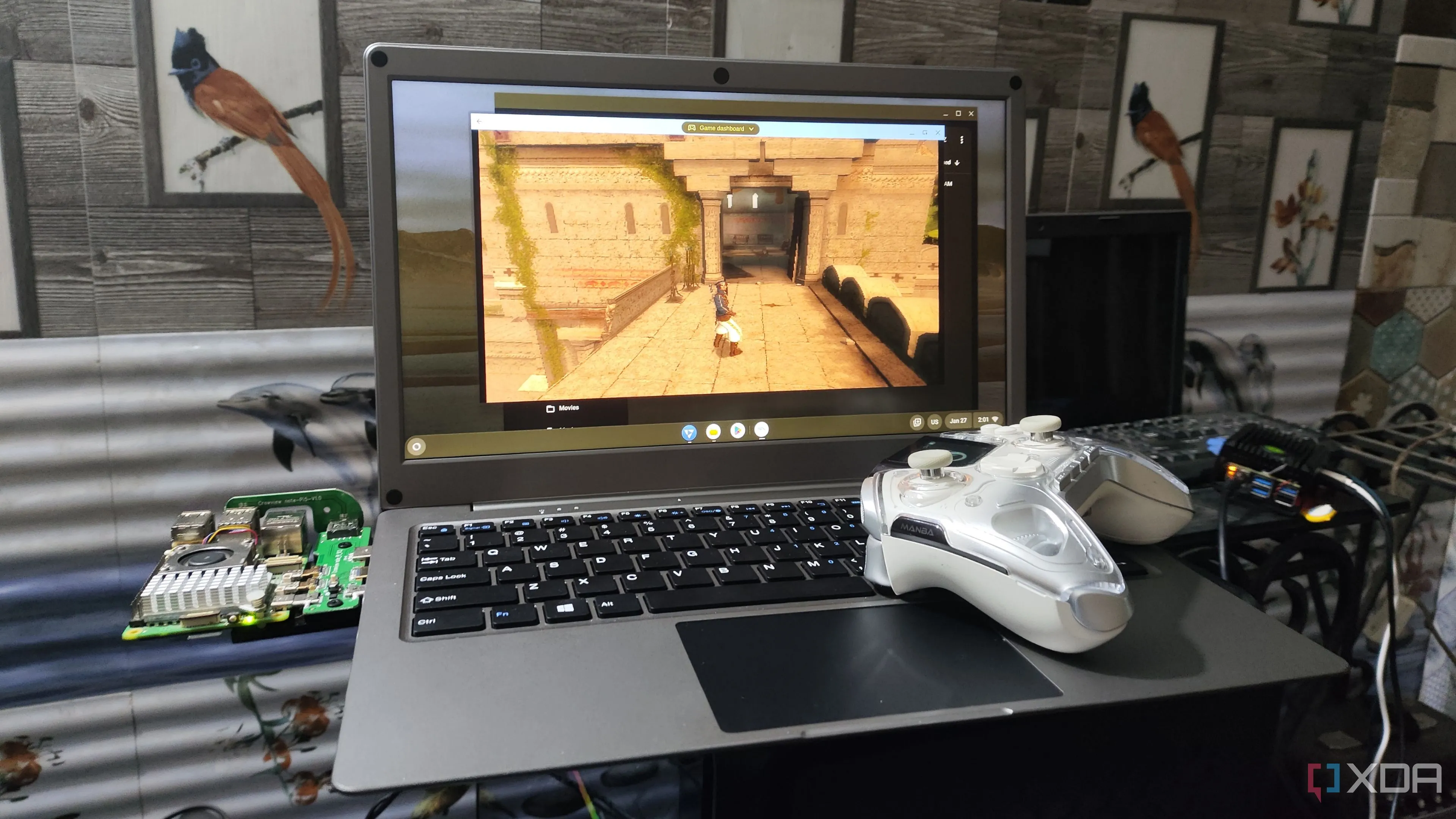 Giả lập Prince of Persia: Sands of Time trên Raspberry Pi 5 với nhân vật chính thực hiện pha parkour