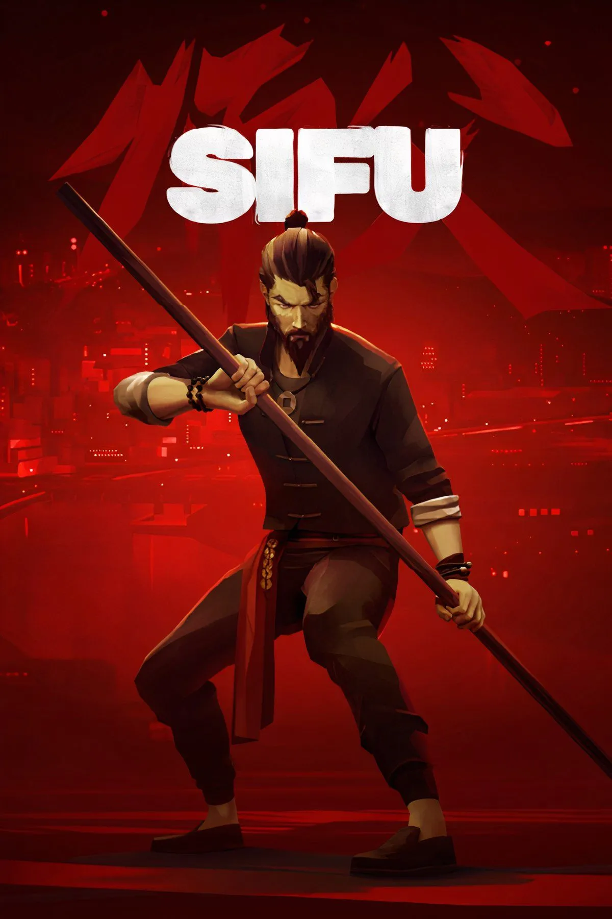 Giao diện chính của game Sifu với hình ảnh nhân vật chính đang chiến đấu