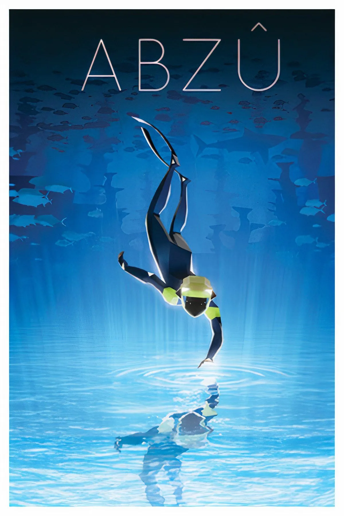 Giao diện game ABZU với cảnh một người thợ lặn khám phá đại dương