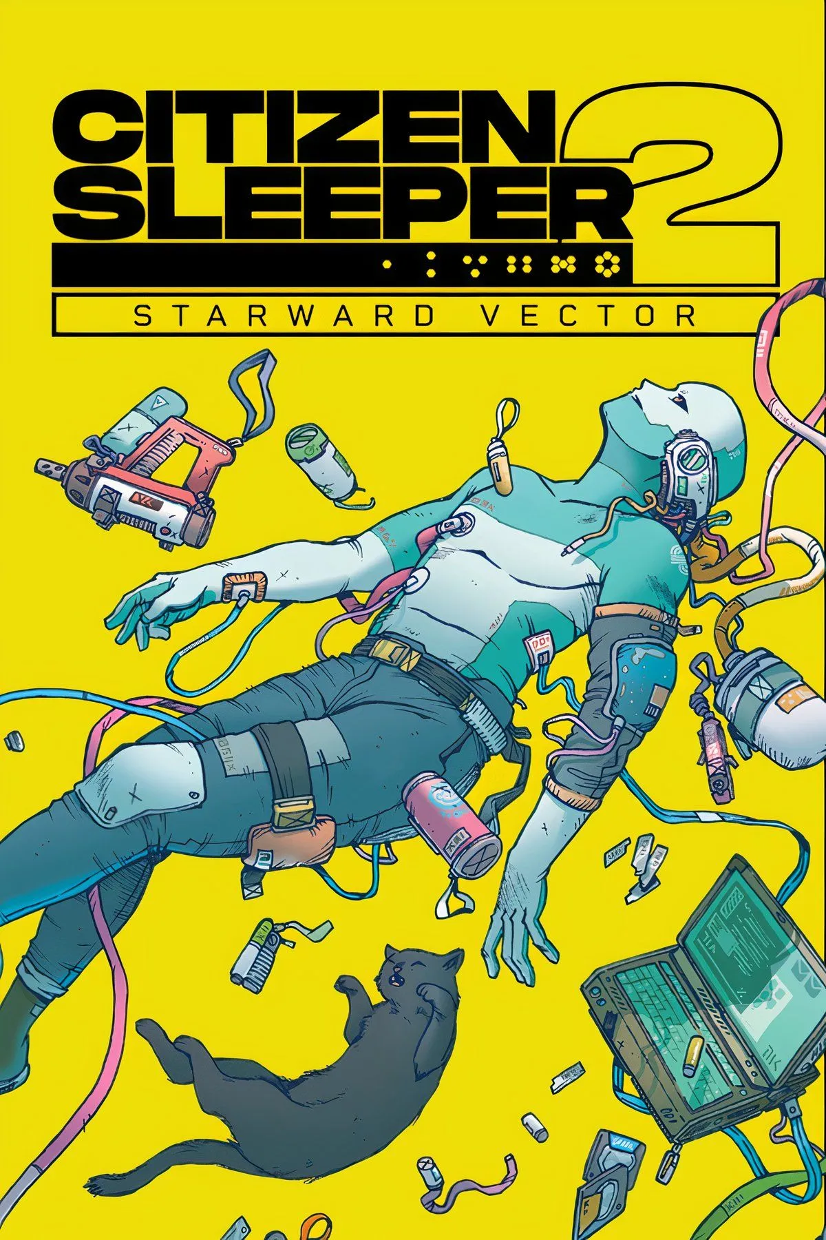Giao diện game Citizen Sleeper 2 hiển thị các chỉ số và kỹ năng của nhân vật, với hình ảnh nhân vật chính ở góc dưới bên trái.