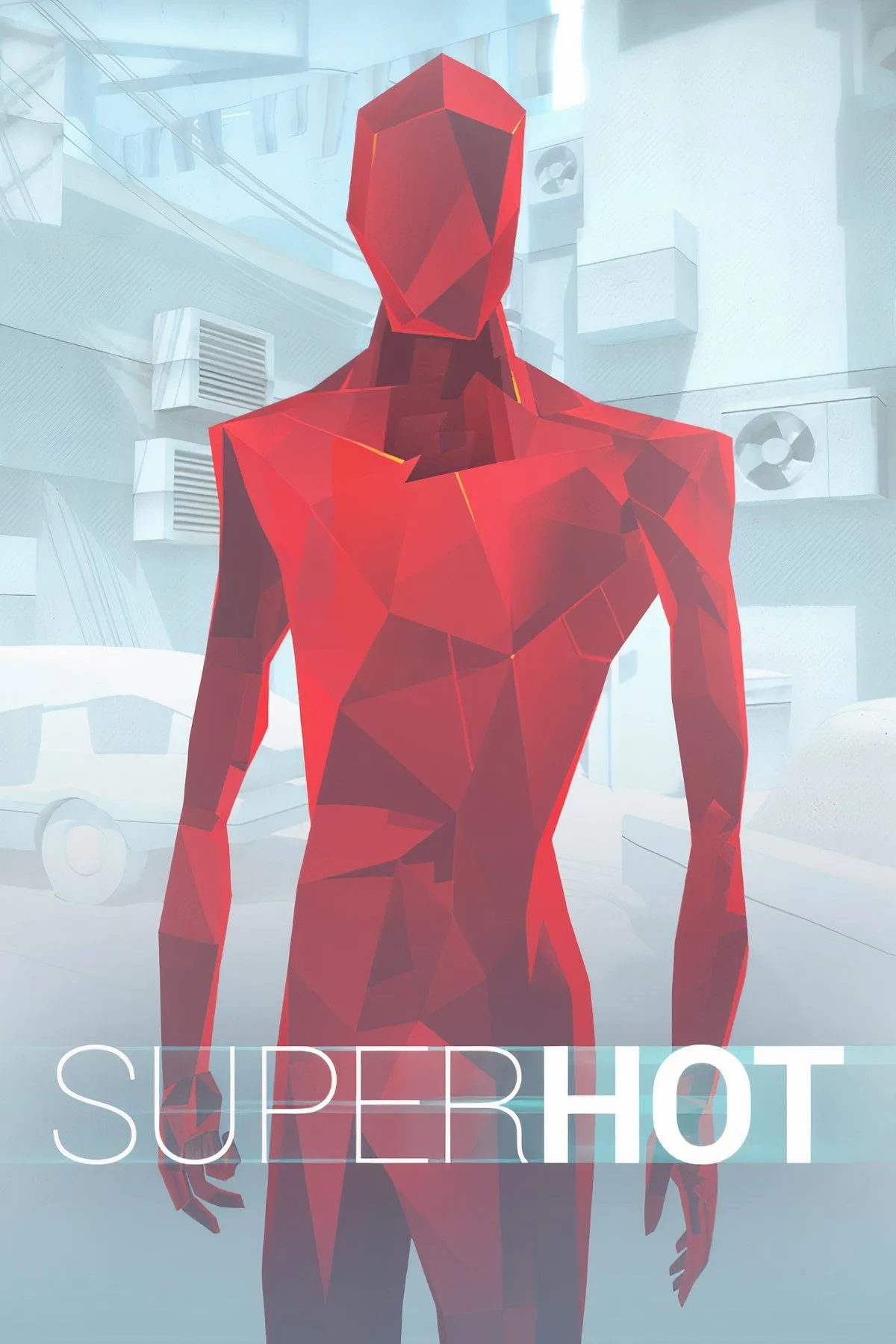 Giao diện game Superhot với nhân vật chính và kẻ thù màu đỏ