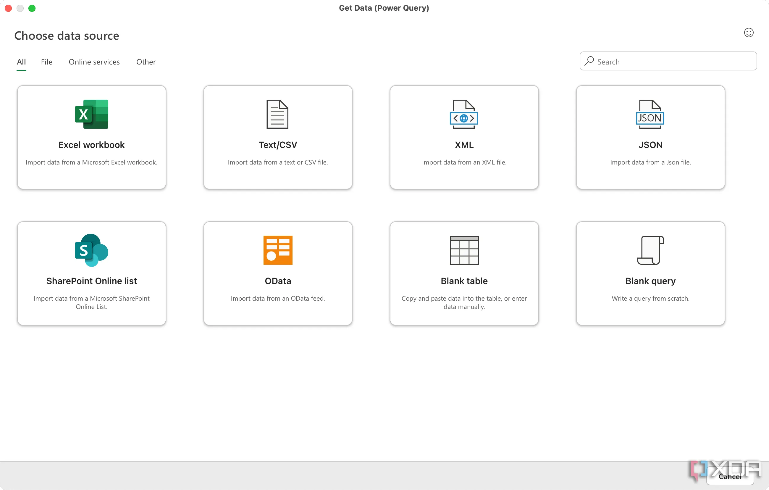 Giao diện Power Query trong Excel, thể hiện khả năng kết nối và tích hợp dữ liệu từ nhiều nguồn khác nhau, giúp làm sạch và chuyển đổi dữ liệu hiệu quả