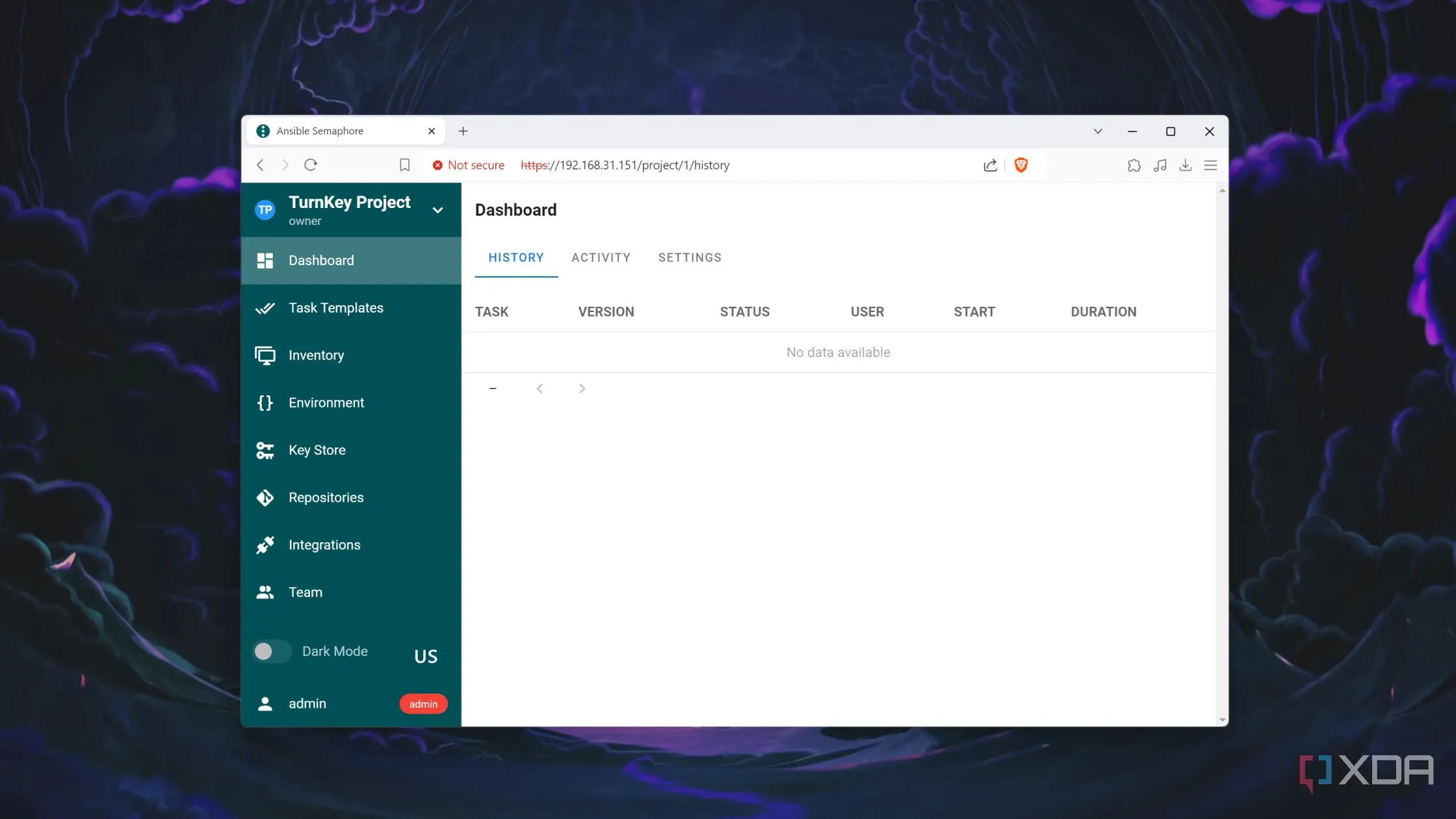 Giao diện Proxmox đang chạy một container Ansible, minh họa tự động hóa cấu hình home lab