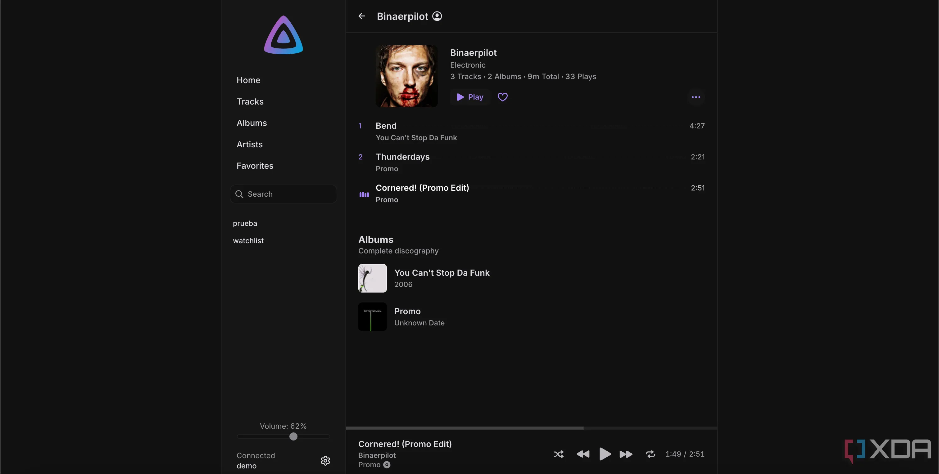 Giao diện quản lý các bài hát trong ứng dụng Jelly Music App với thiết kế hiện đại.