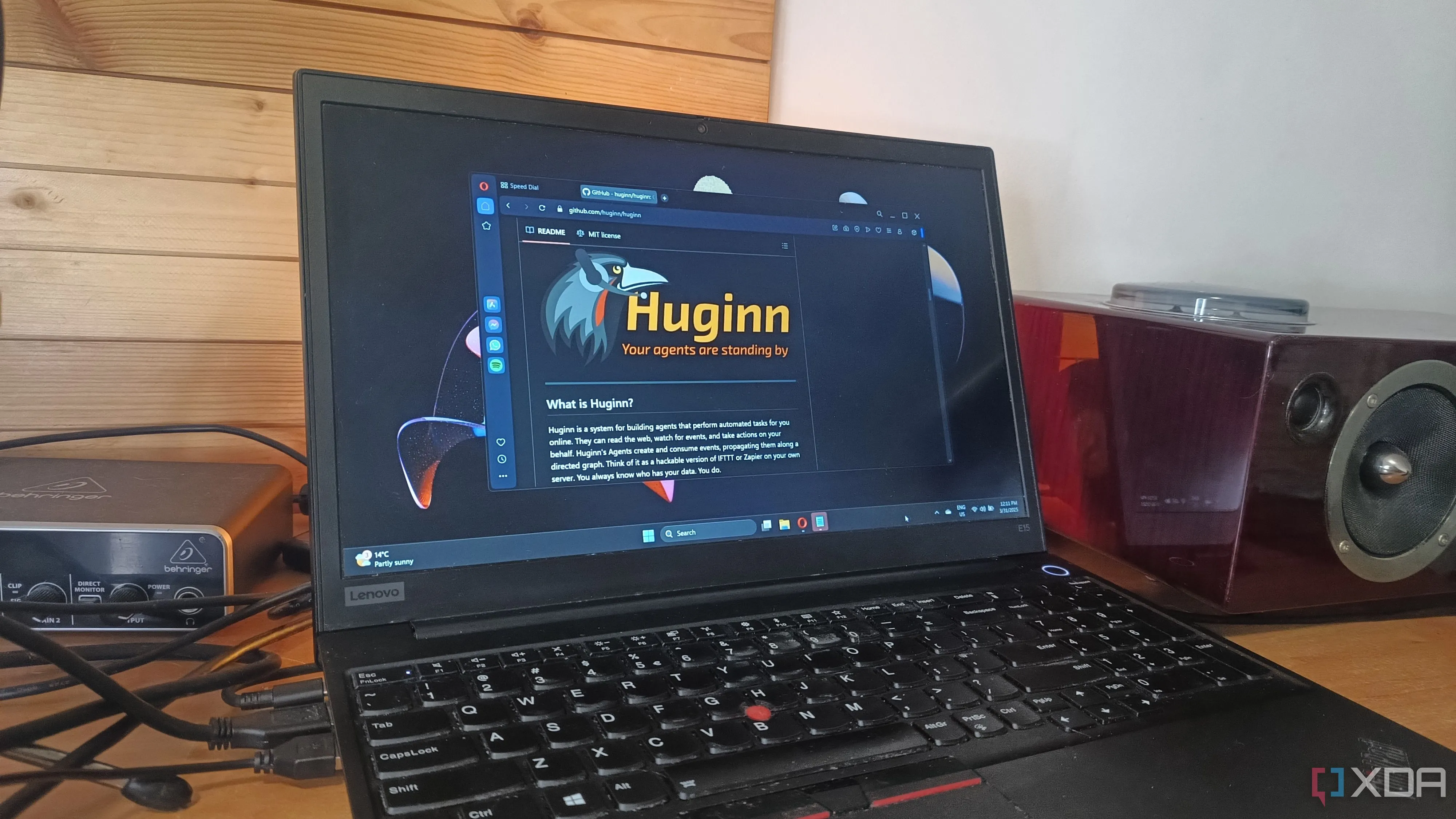 Giao diện trang GitHub của dự án Huginn, cho thấy các yêu cầu cấu hình phức tạp