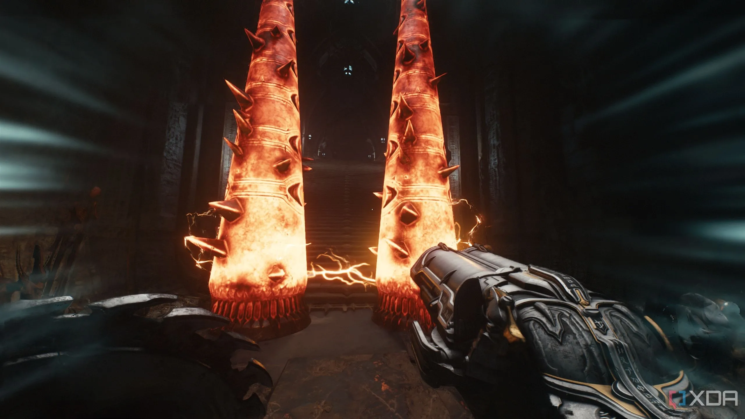 Hai gai kim loại nóng trong chương 19 Doom: The Dark Ages.