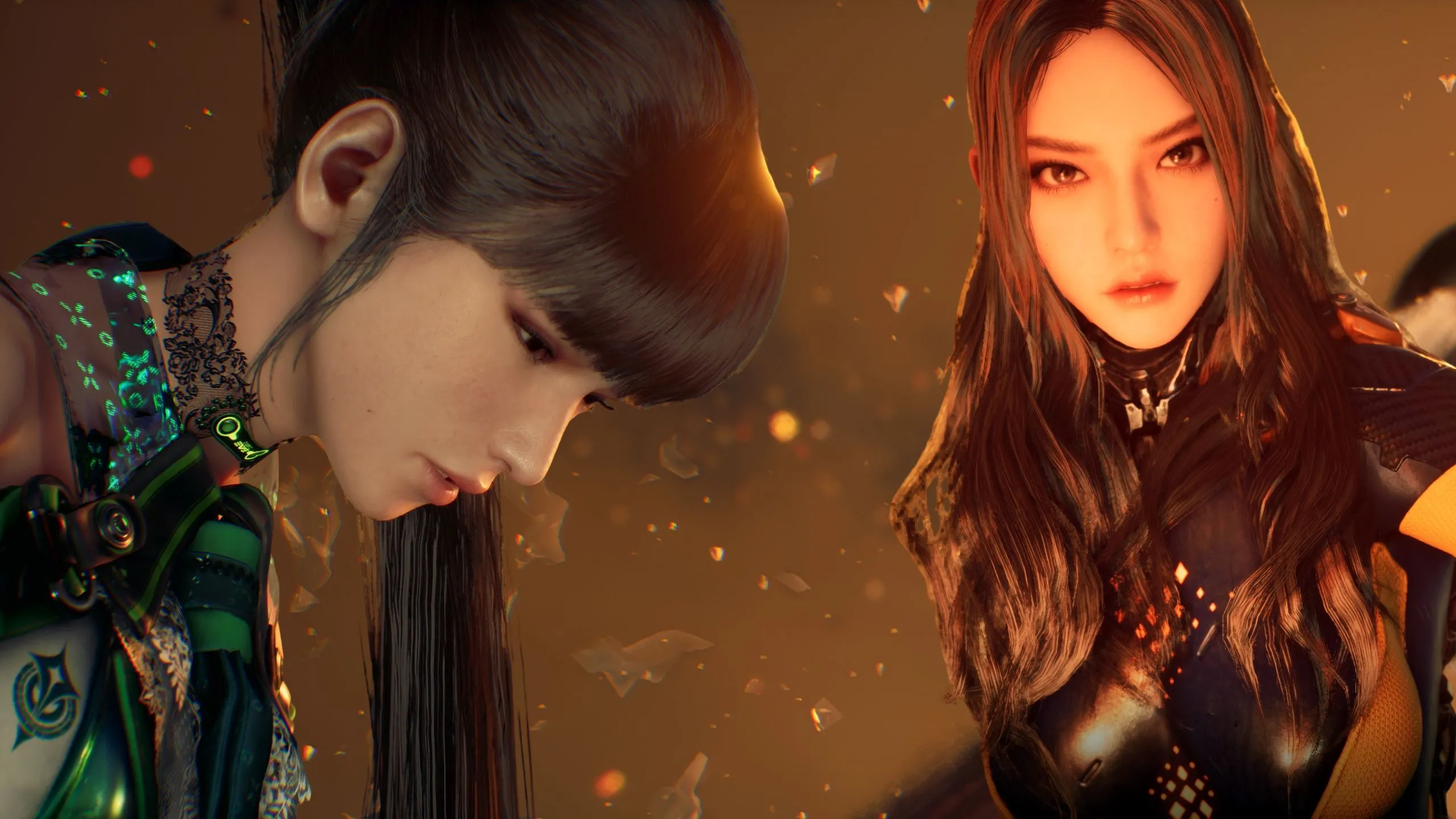 Hai nhân vật chính Eve và Tachy từ tựa game hành động Stellar Blade