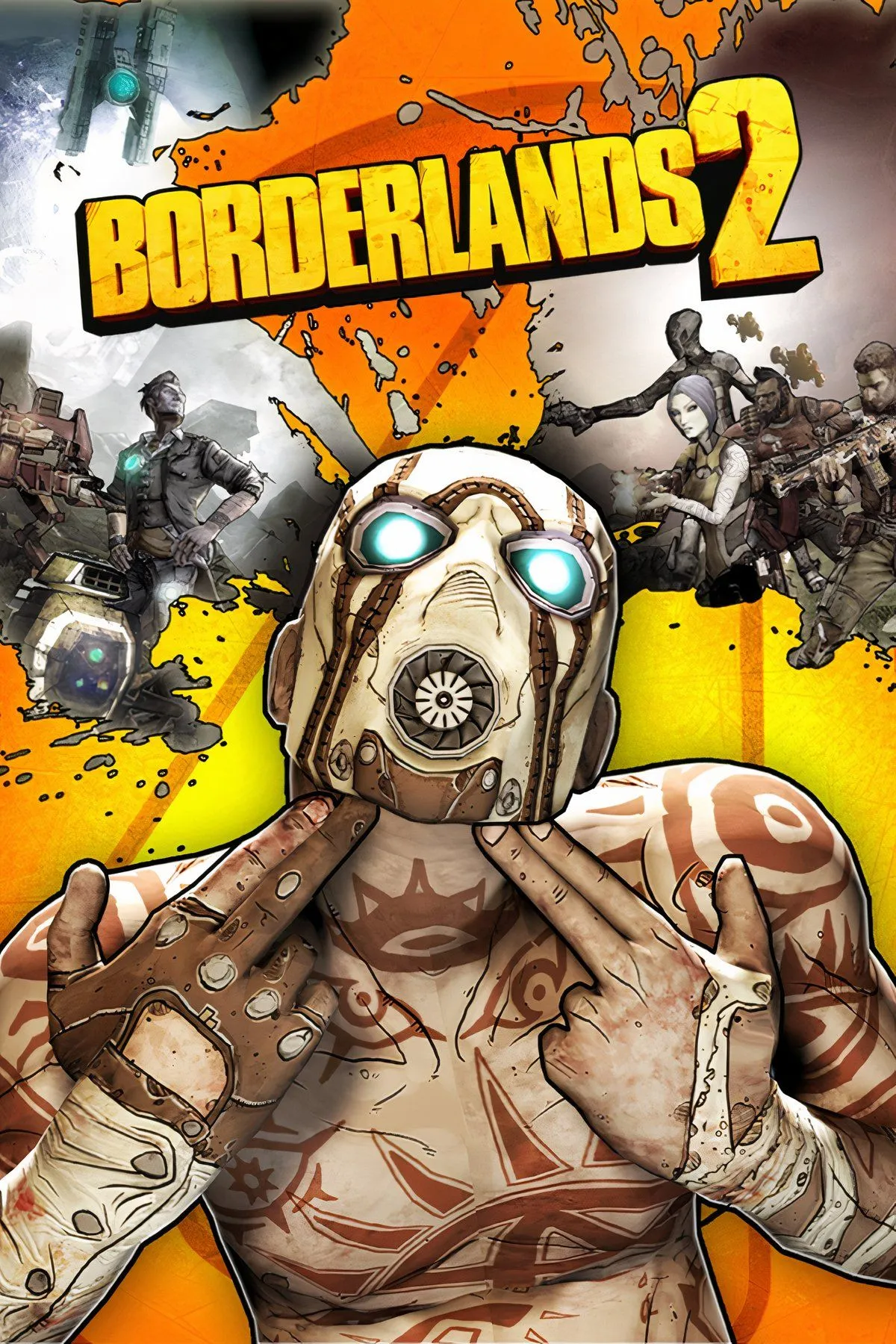 Hai nhân vật cùng nhau chiến đấu và thu thập vật phẩm trong game bắn súng co-op Borderlands 2