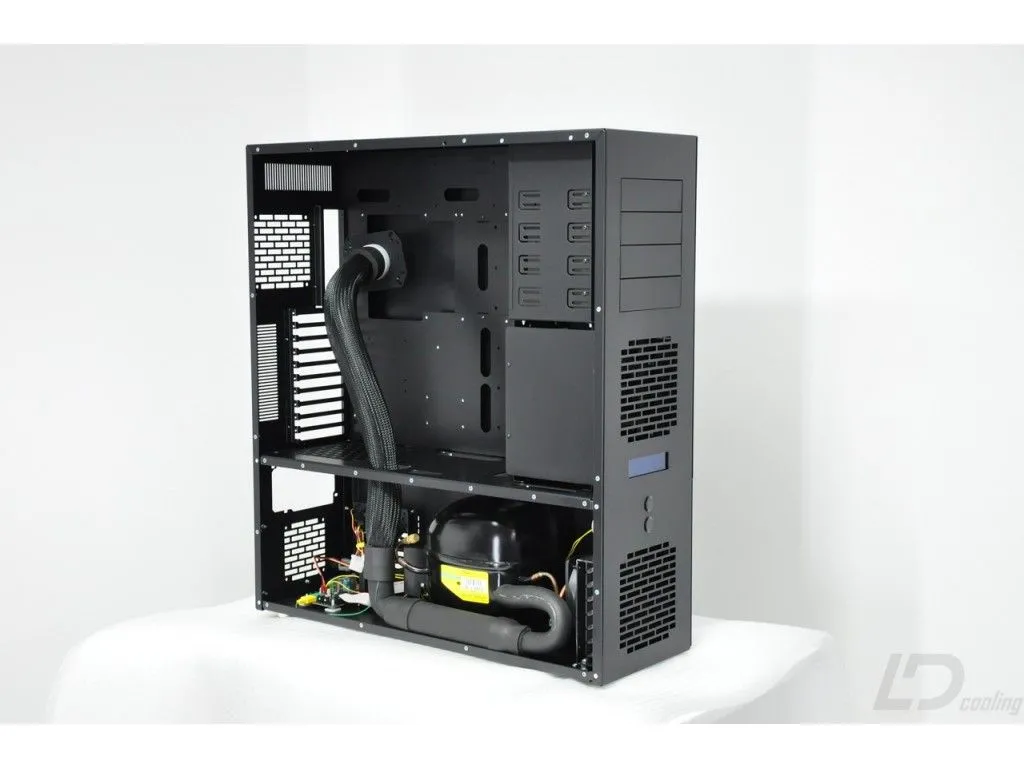 Hệ thống tản nhiệt phase-change LD PC V10 chuyên dụng, minh họa giải pháp làm mát dưới điểm đóng băng cực đoan cho CPU overclocking