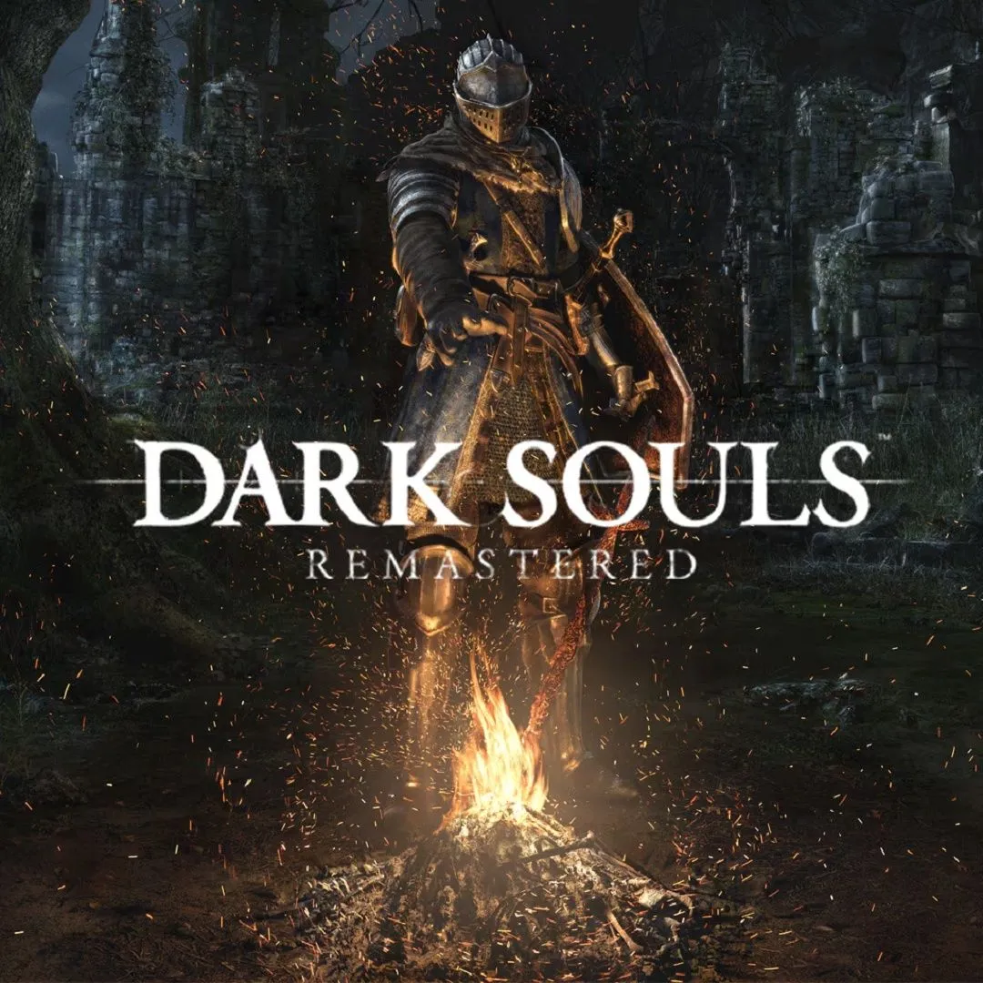 Hình ảnh bìa game Dark Souls Remastered, một biểu tượng của thể loại Soulsborne