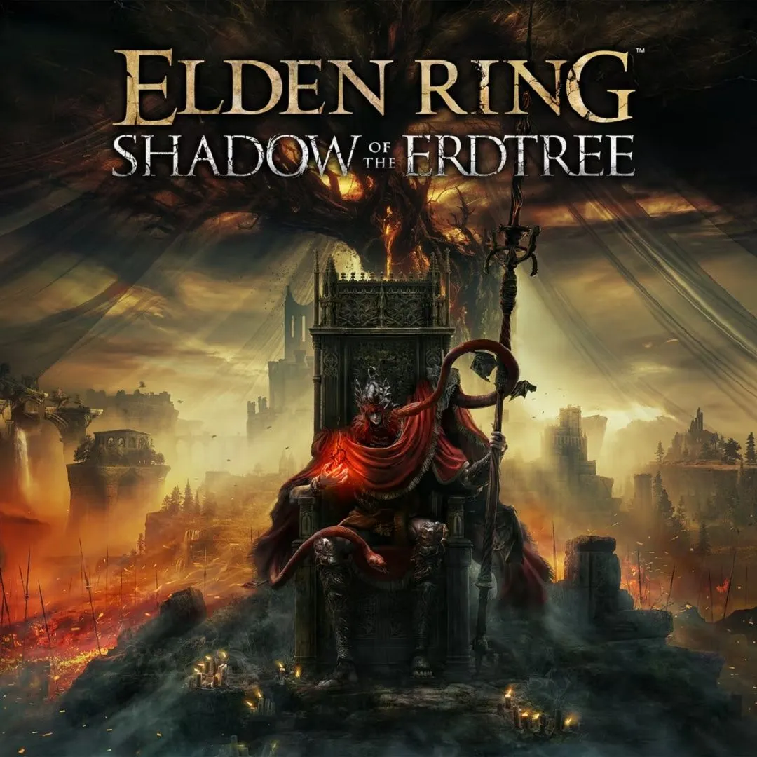 Hình ảnh bìa gói mở rộng Shadow of the Erdtree cho Elden Ring, nơi có boss Golden Hippopotamus gây tranh cãi về camera